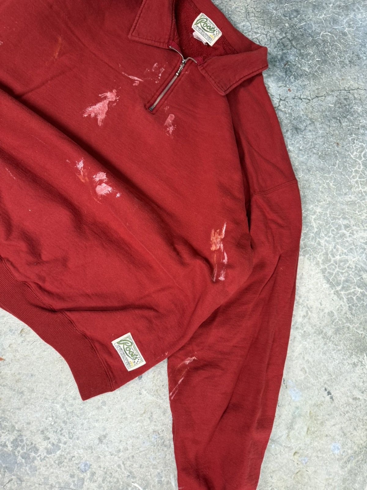 Roots × Vintage Vintage Distressed Roots Quarter Zip Size US XL / EU 56 / 4 - 2 Thumbnail