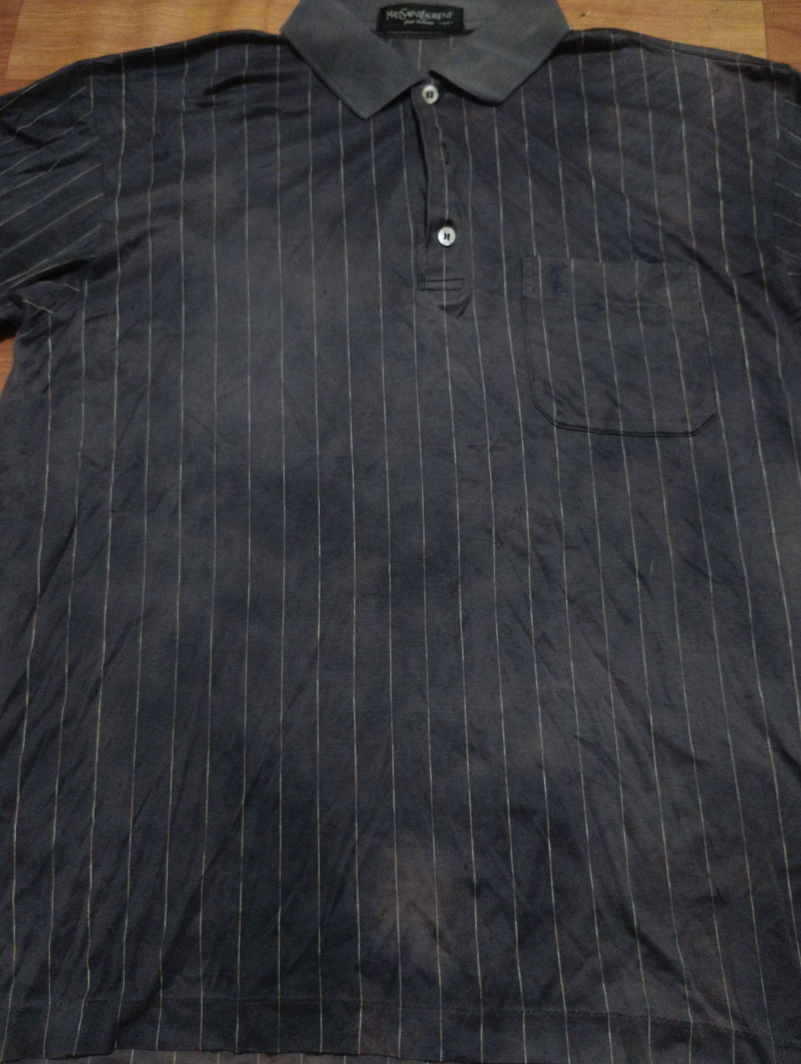 Yves Saint Laurent Yves Saint Laurent Sun Faded Natural Polo Shirt Size US L / EU 52-54 / 3 - 5 Thumbnail