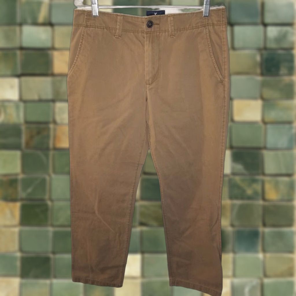 American Eagle Outfitters American Eagle Mens Brown Relaxed Straight Pants Size 32x32 Chino Men Brown Straight 32 Inseam 32 Size US 32 / EU 48 - 1 Thumbnail