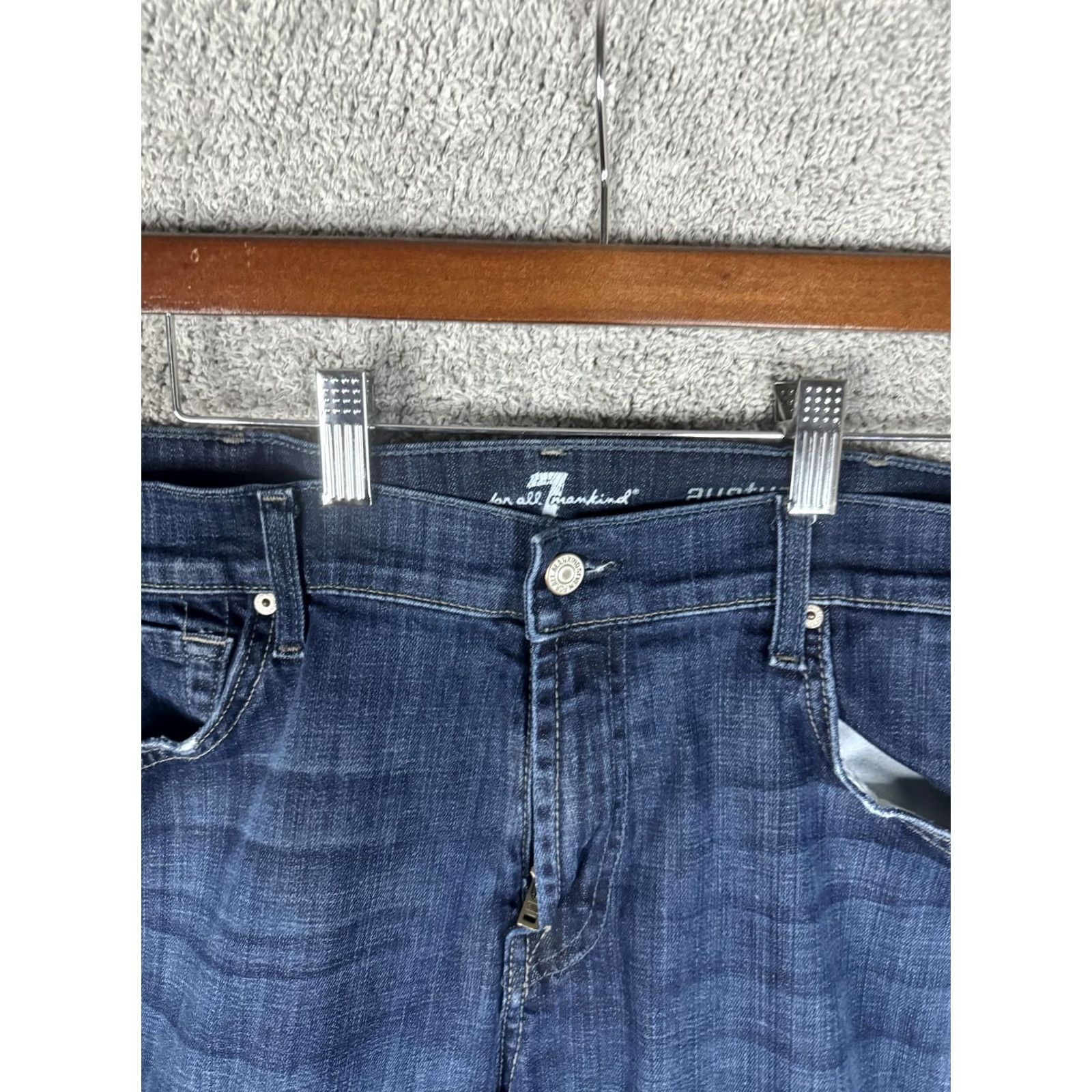 7 For All Mankind 7 For All Mankind Austyn Jeans Mens 38 Blue Denim Bootcut Relaxed Made USA Jeans Size US 38 / EU 54 - 4 Thumbnail