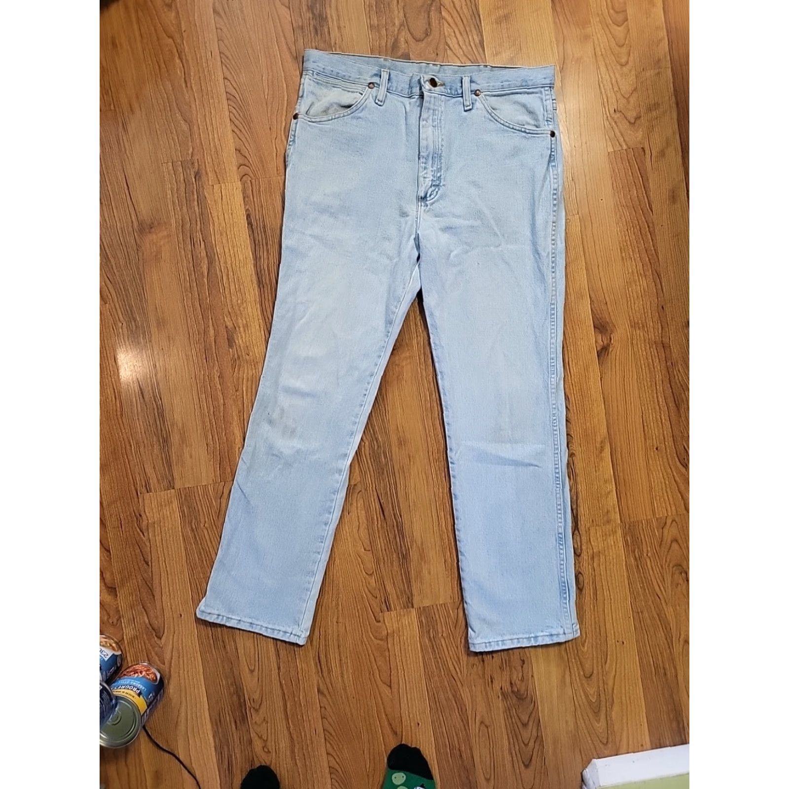 Wrangler VINTAGE Wrangler Jeans 936GBH Mens Regular 35x30 Blue 1990s Western Cowboy Cotton Jeans Size US 35 - 2 Thumbnail