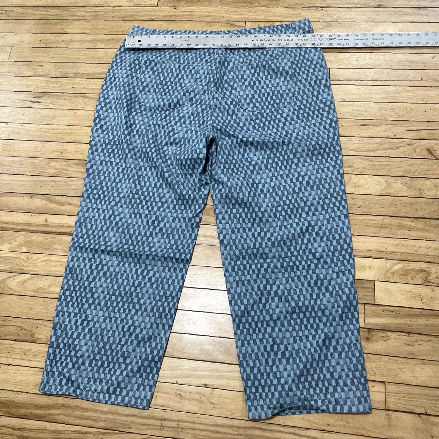 Vintage Future Collective Jeans Women 20 Gabriella Karefa-Johnson Checkered Print Jeans Size 42" / US 20 - 6 Thumbnail