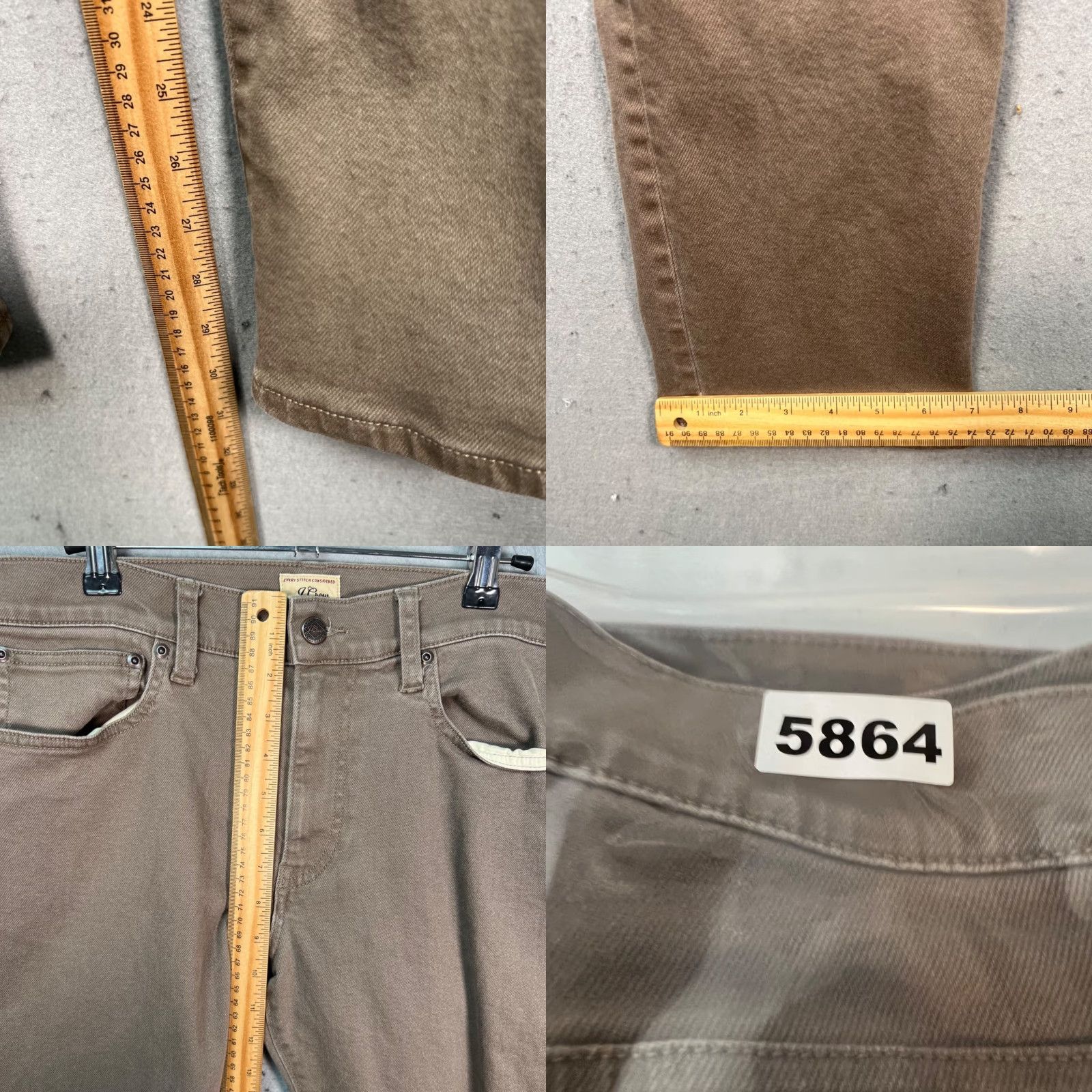 J.Crew J.CREW 770 Straight-Fit Stretch Pants Khaki Brown Mens 32 x 32 Pants Size US 32 / EU 48 - 8 Thumbnail