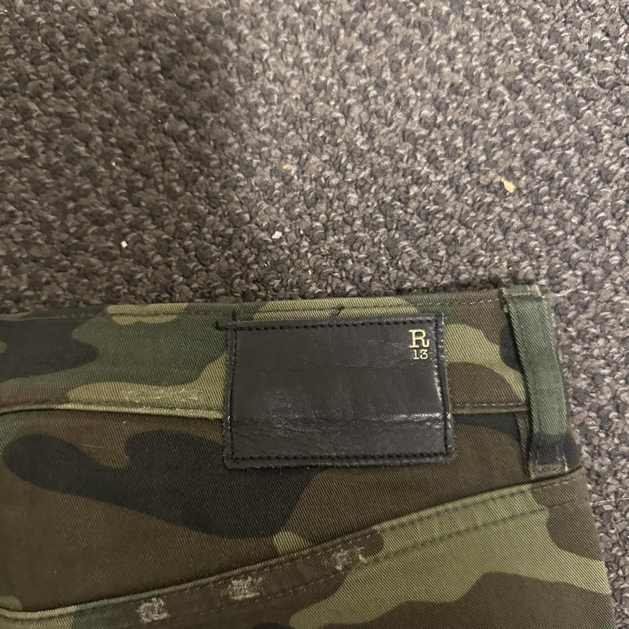 R13 R13 Skywalker Camo Stacked Jeans Size US 31 - 8 Thumbnail