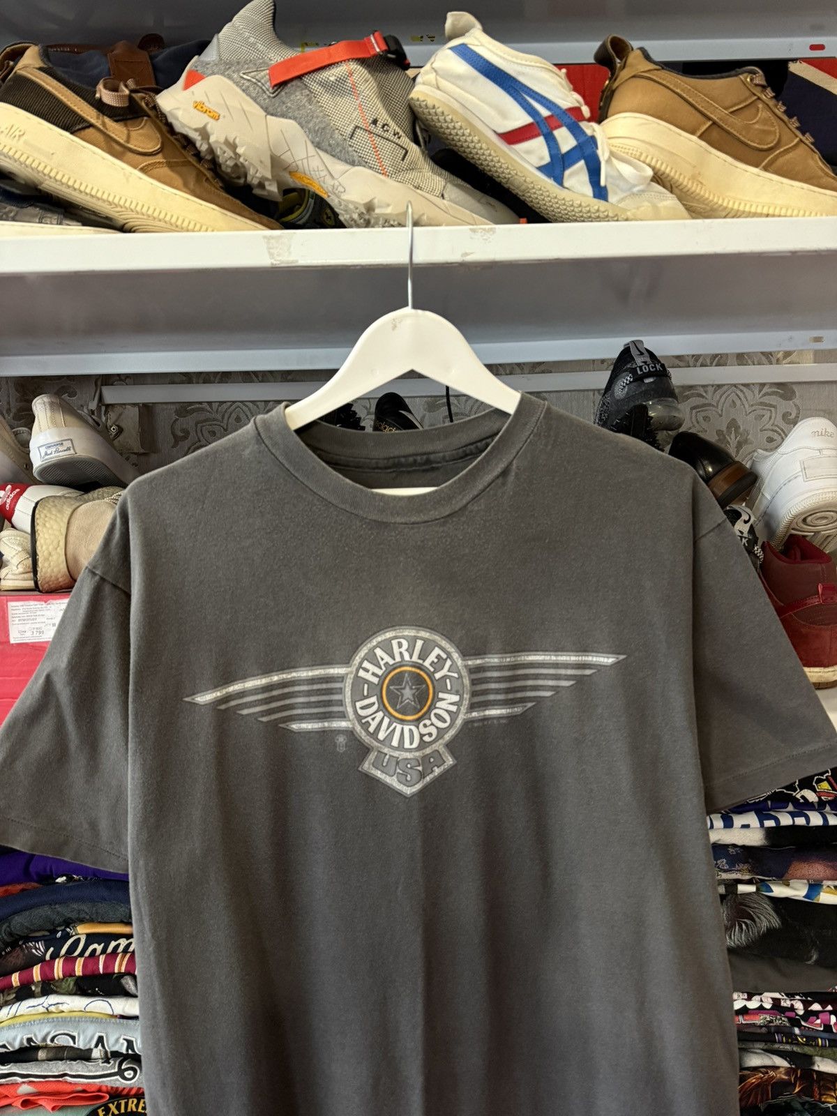 Harley Davidson Vintage Harley Davidson T Shirt 1989 USA Bury St.Edmunds Size US L / EU 52-54 / 3 - 6 Thumbnail