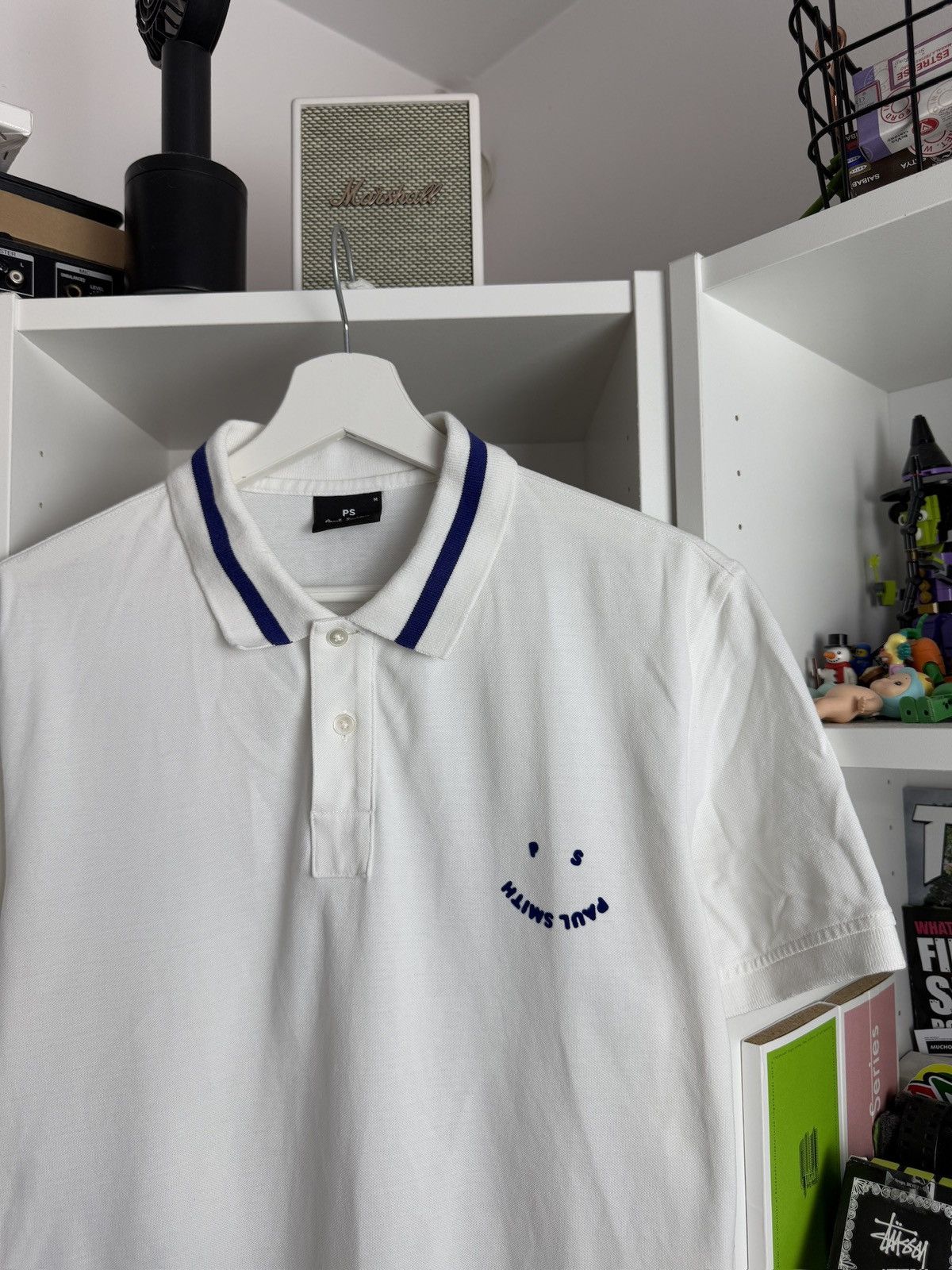 Designer × Paul Smith Paul Smith smile logo basic white polo t-shirt M designer Size US M / EU 48-50 / 2 - 3 Thumbnail