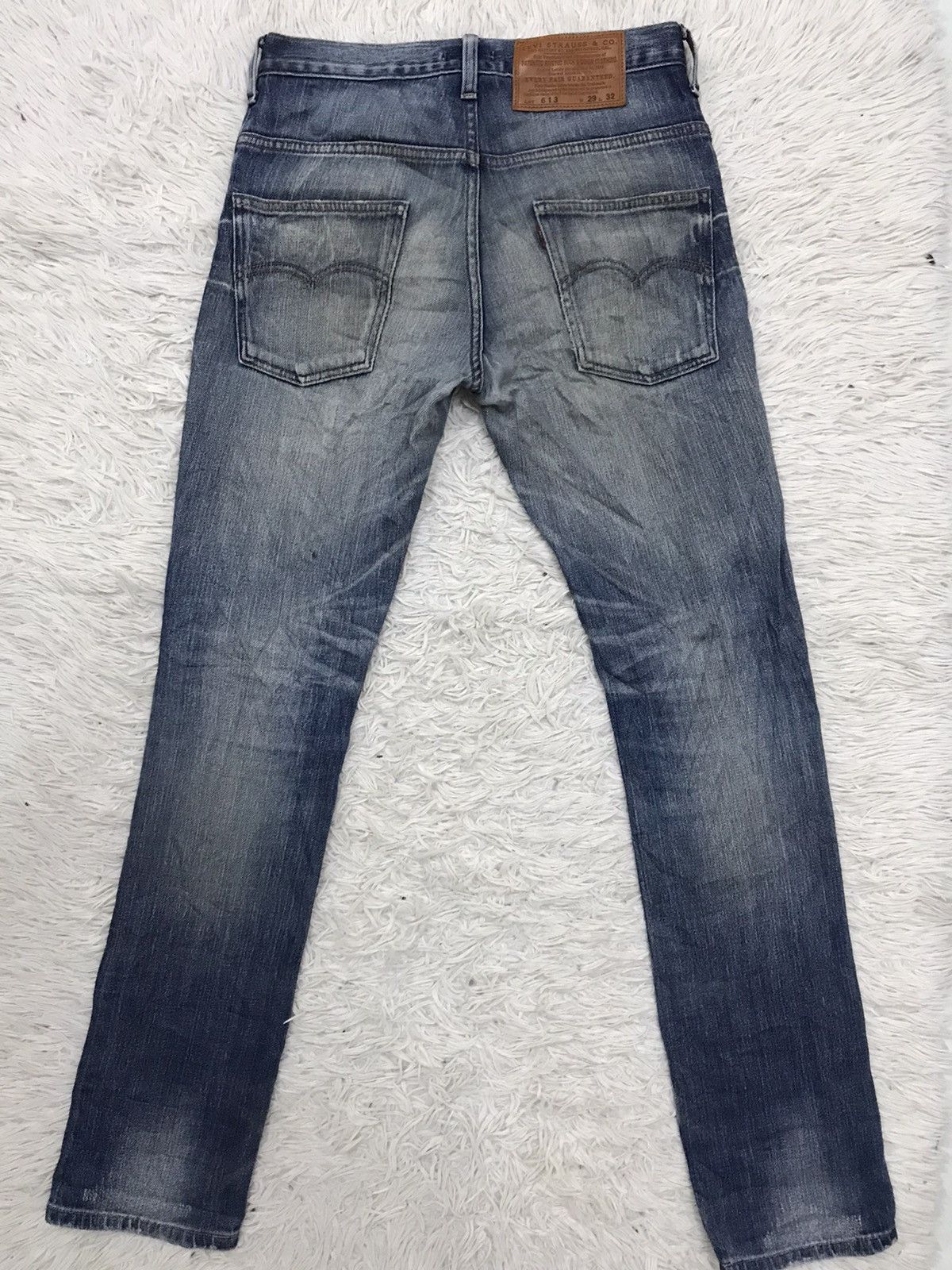 Levi's Vintage Clothing Vintage Levis Lot 613 Skinny Leg Distressed Denim Jeans Size US 29 - 2 Thumbnail