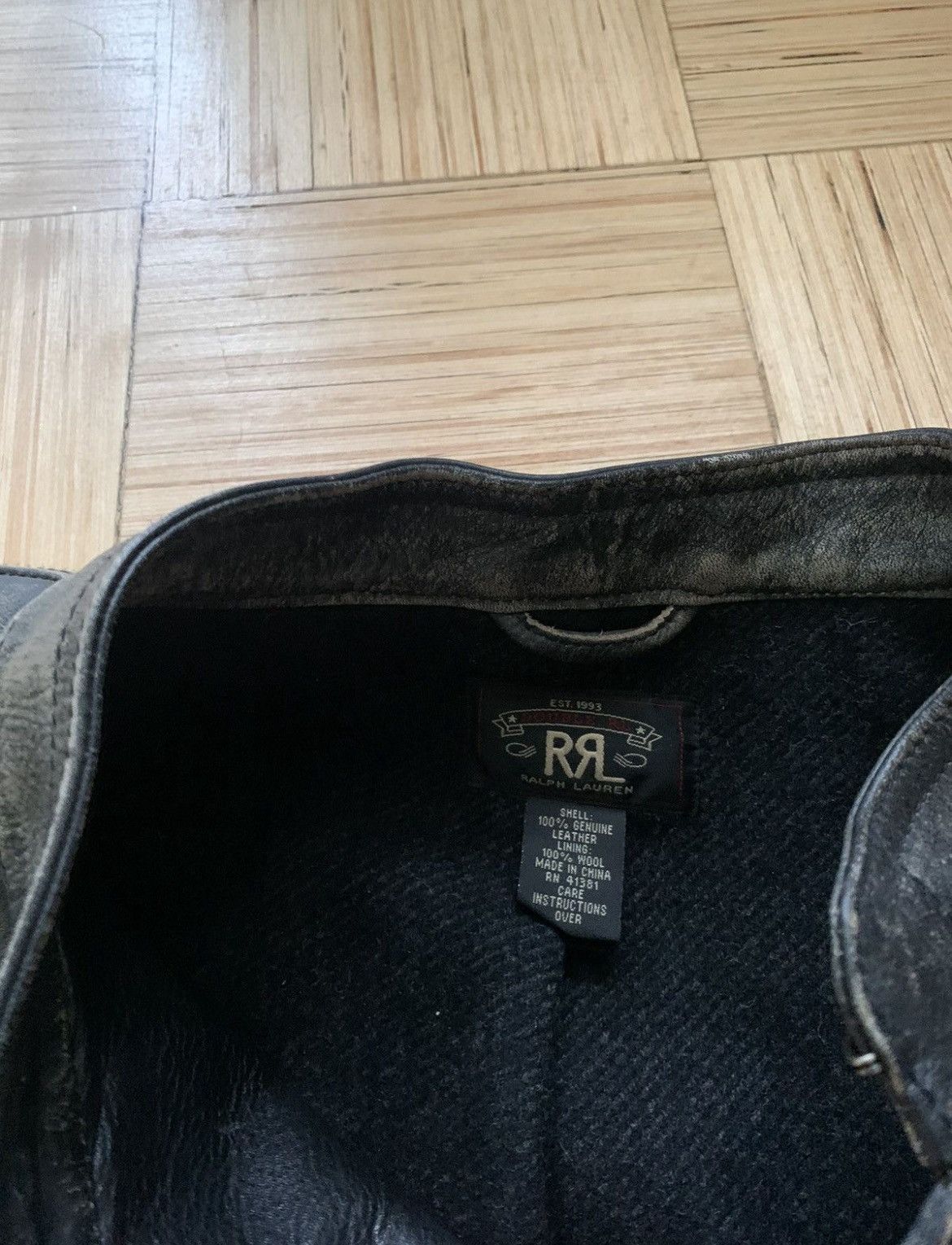 RRL Ralph Lauren Ralph Lauren Double RL RRL Leather Coat Jacket XL Size Size US XL / EU 56 / 4 - 15 Thumbnail