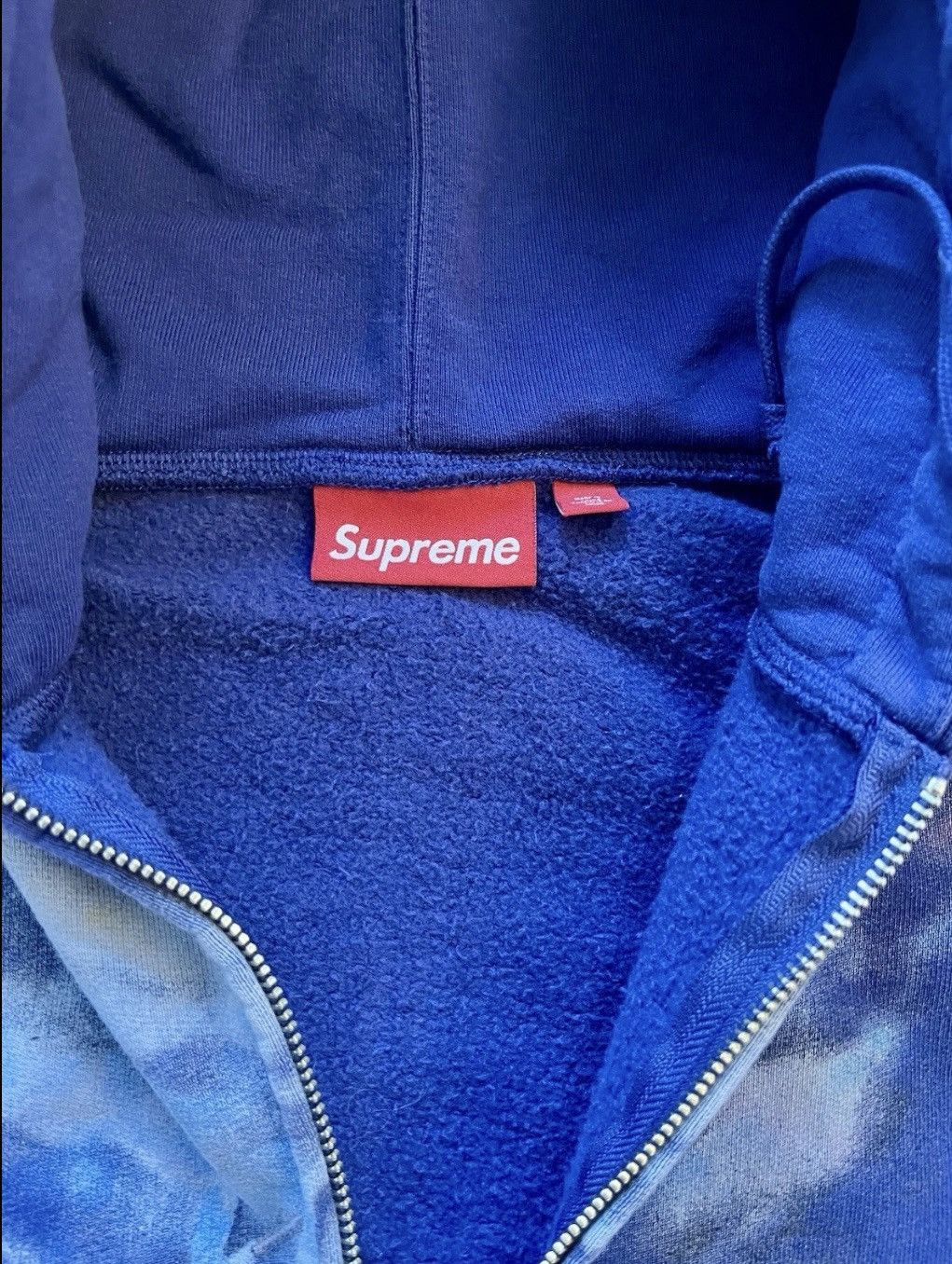 Supreme Frank Frazetta Zip Up Hooded Sweatshirt Washed Navy
