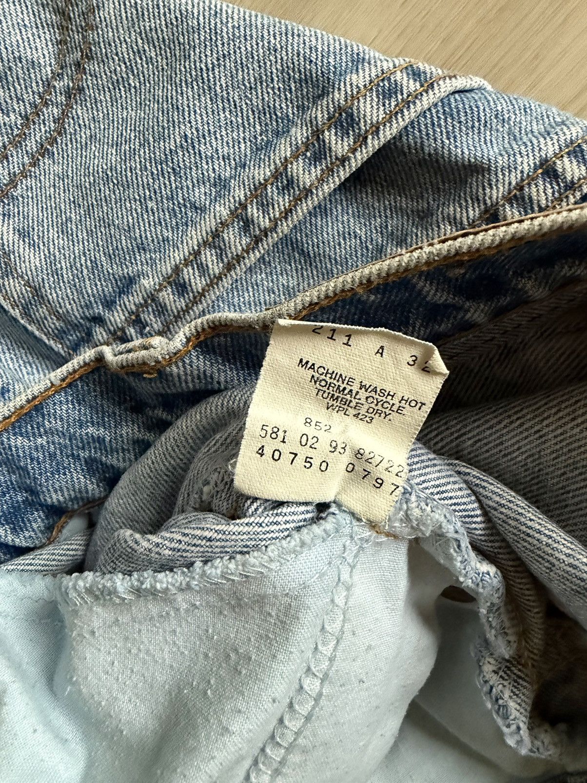 Levi's Vtg 90s Levis 550 Student Fit Orange Tab Made In USA 29x32 Size US 28 / EU 44 - 10 Thumbnail