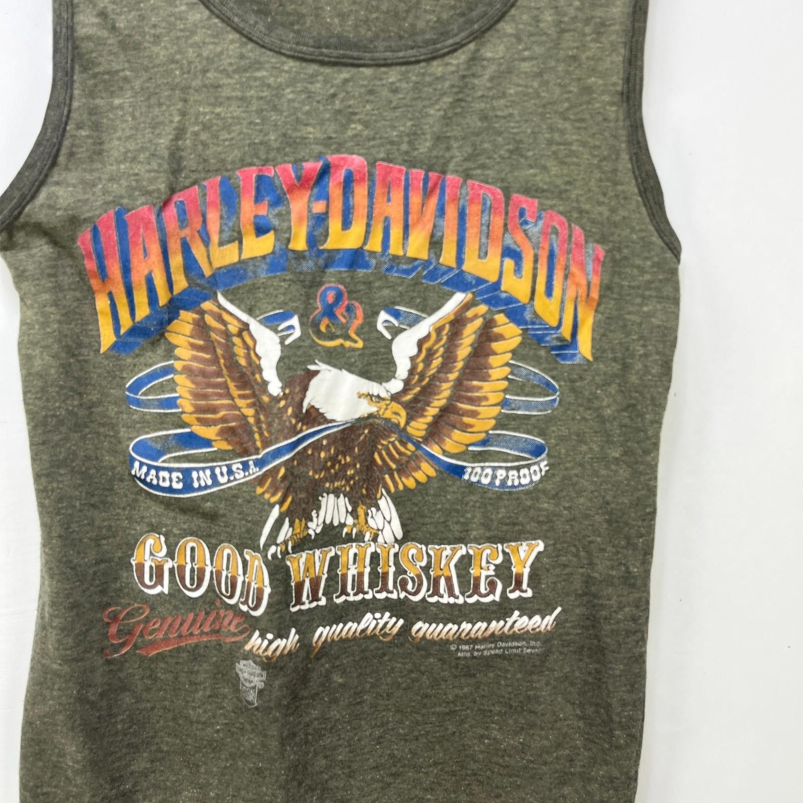 Harley Davidson Vintage 1987 Harley Davidson 3D Emblem Tank Shirt Womens XS Size XS / US 0-2 / IT 36-38 - 2 Thumbnail