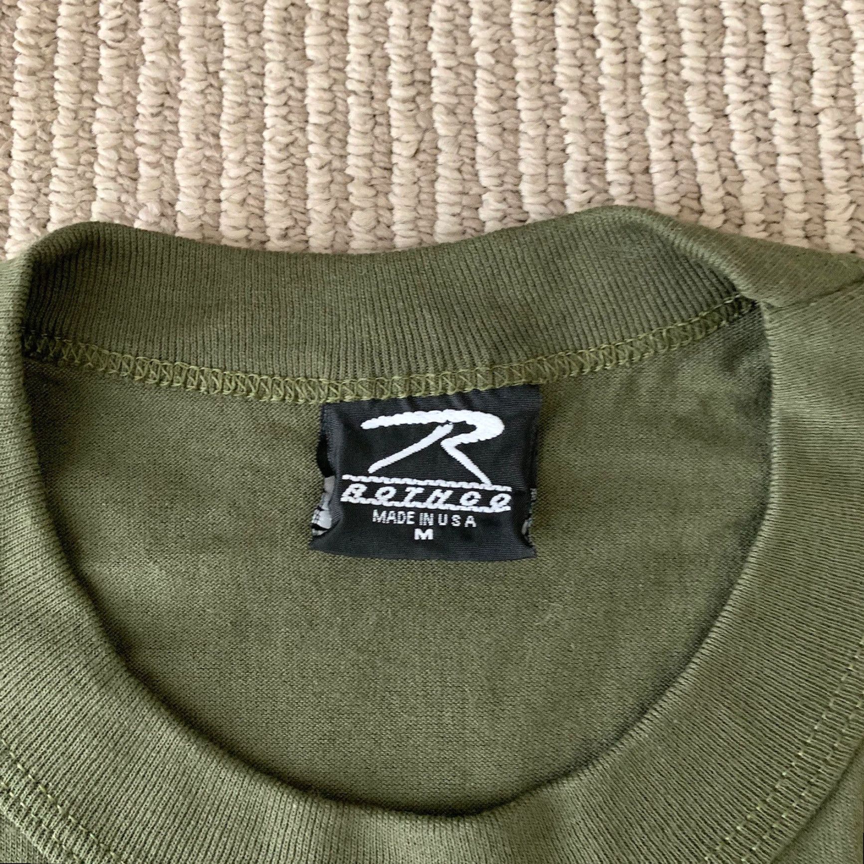 Rothco VINTAGE 80s Rothco Mens T-Shirt Short Sleeve Crew Neck Olive Green 50/50 Security Graphic Tee Mens Size US M / EU 48-50 / 2 - 4 Thumbnail