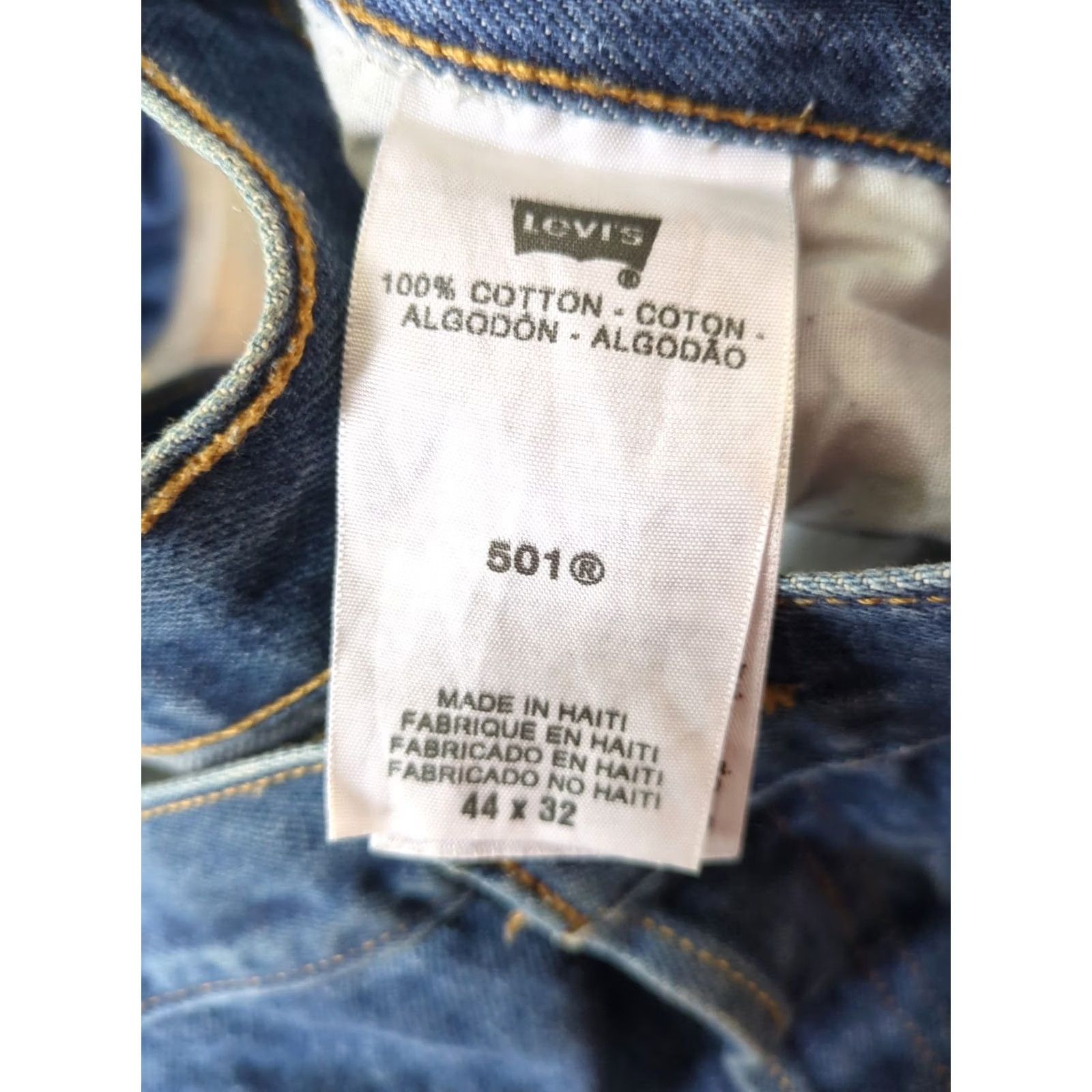 Levi's VINTAGE Levi’s 501 Original Fit Straight Jeans 44 x 32 Men Blue 501 Original Fit Mens Jeans Size US 44 / EU 60 - 6 Thumbnail