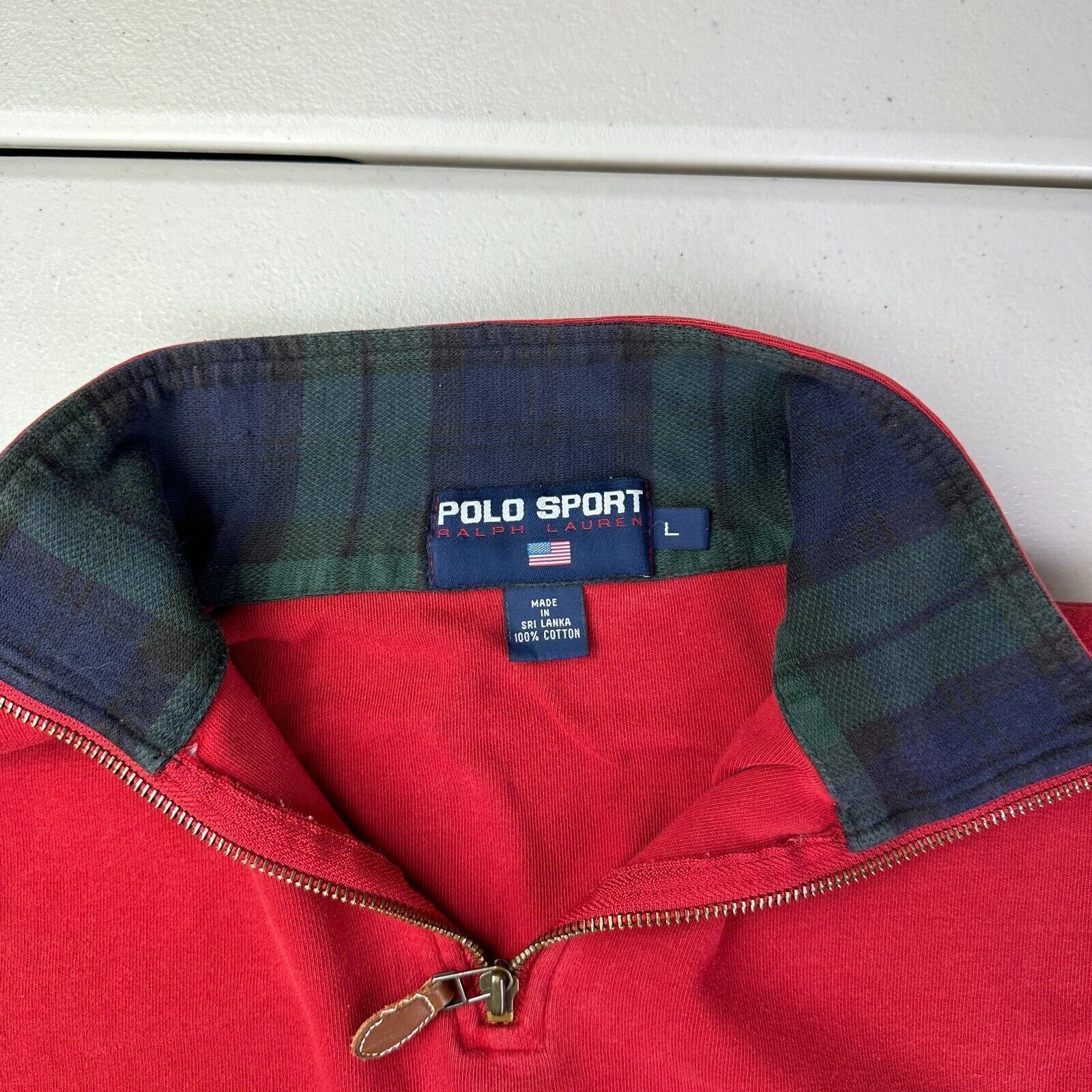 Polo Ralph Lauren Polo Sport 1/4 Zip Pullover Sweater Men Large 100% Cotton Size US L / EU 52-54 / 3 - 3 Thumbnail