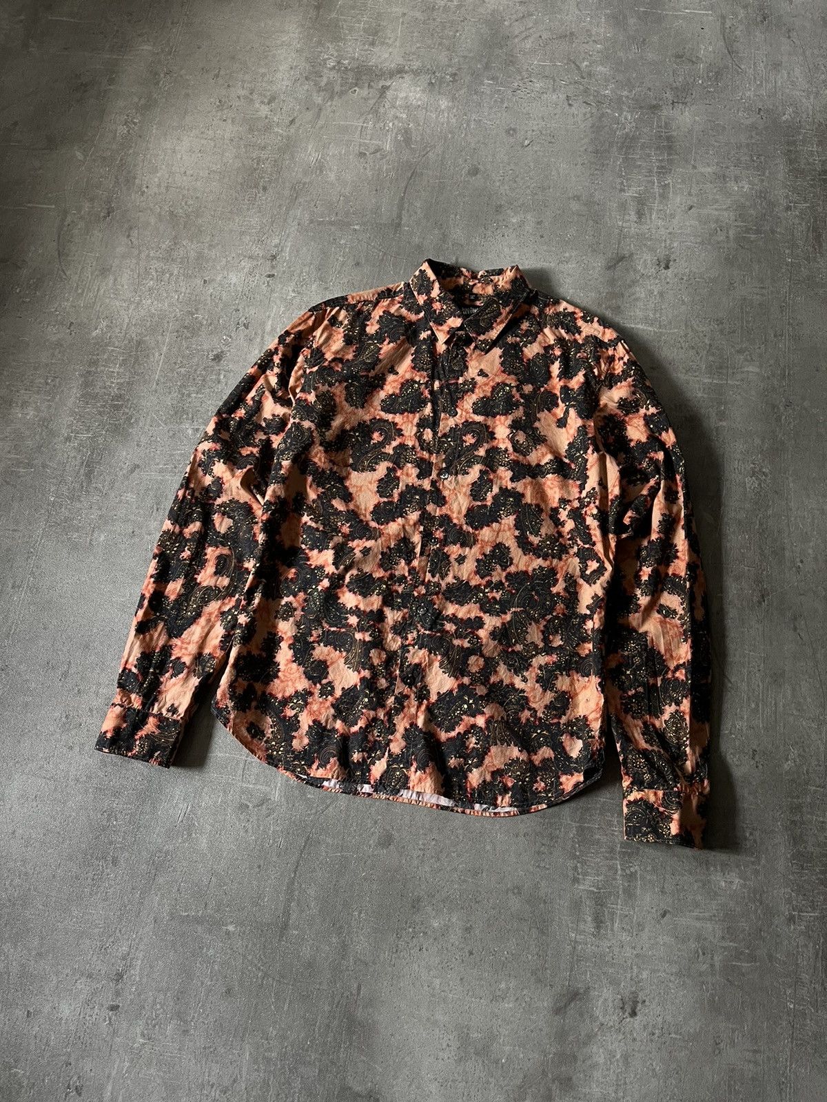image of Archival Clothing x Jean Paul Gaultier Vintage Jean Paul Gaultier Button Up Shirt Orange (Size Larg