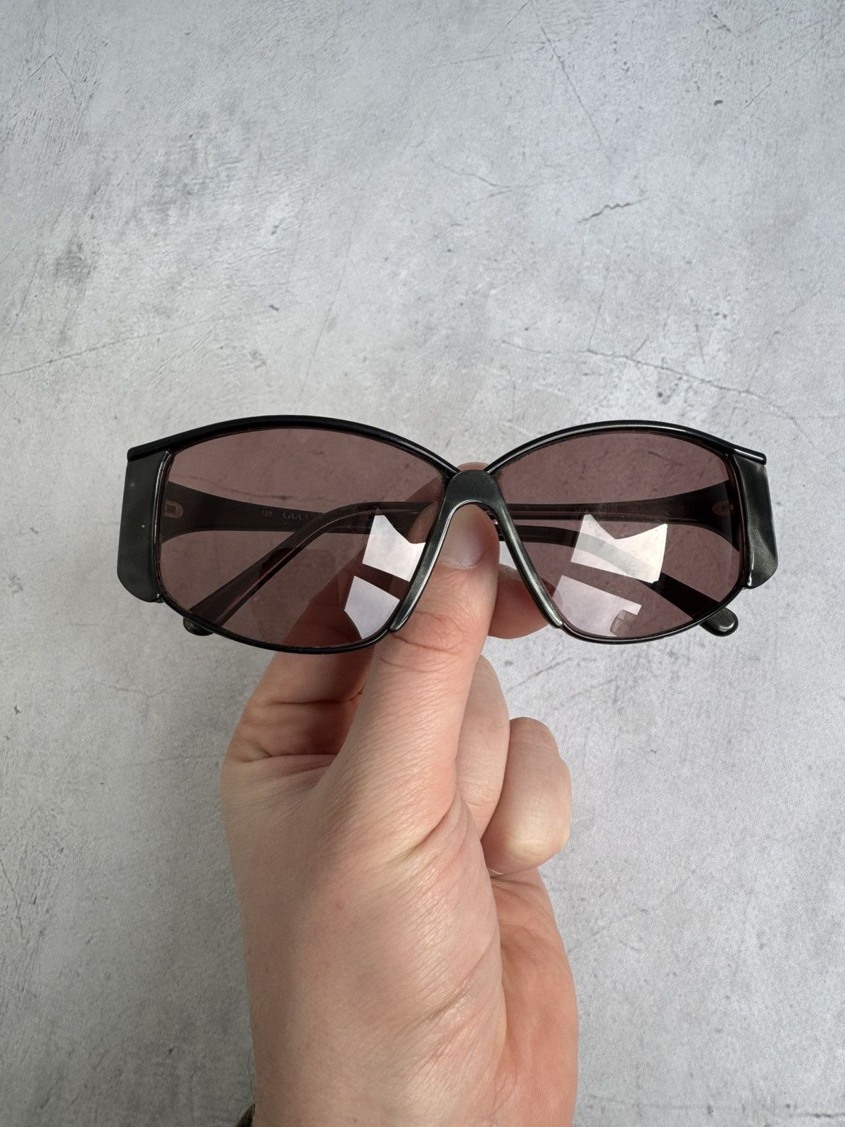 Gucci Gucci GG 2308 Sunglasses Black Frame Red Lenses Vintage Size ONE SIZE - 10 Thumbnail