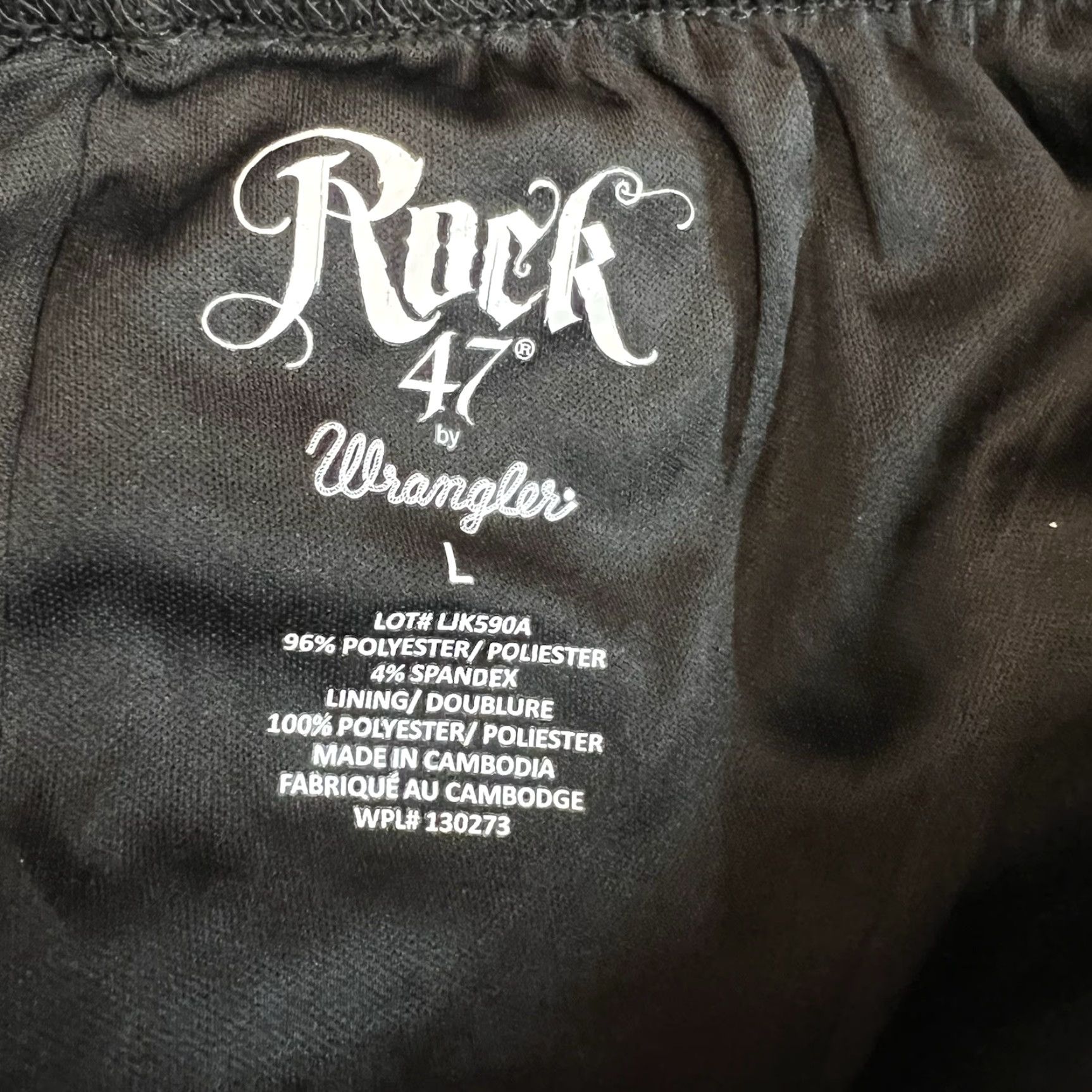Wrangler Wrangler Rock 47 Wide-Leg Ruffle Pants Womens L Black 332X30 Stretch Dress Pants Casual, Party/Cocktail, Travel Size 36" / US 14 / IT 50 - 7 Thumbnail