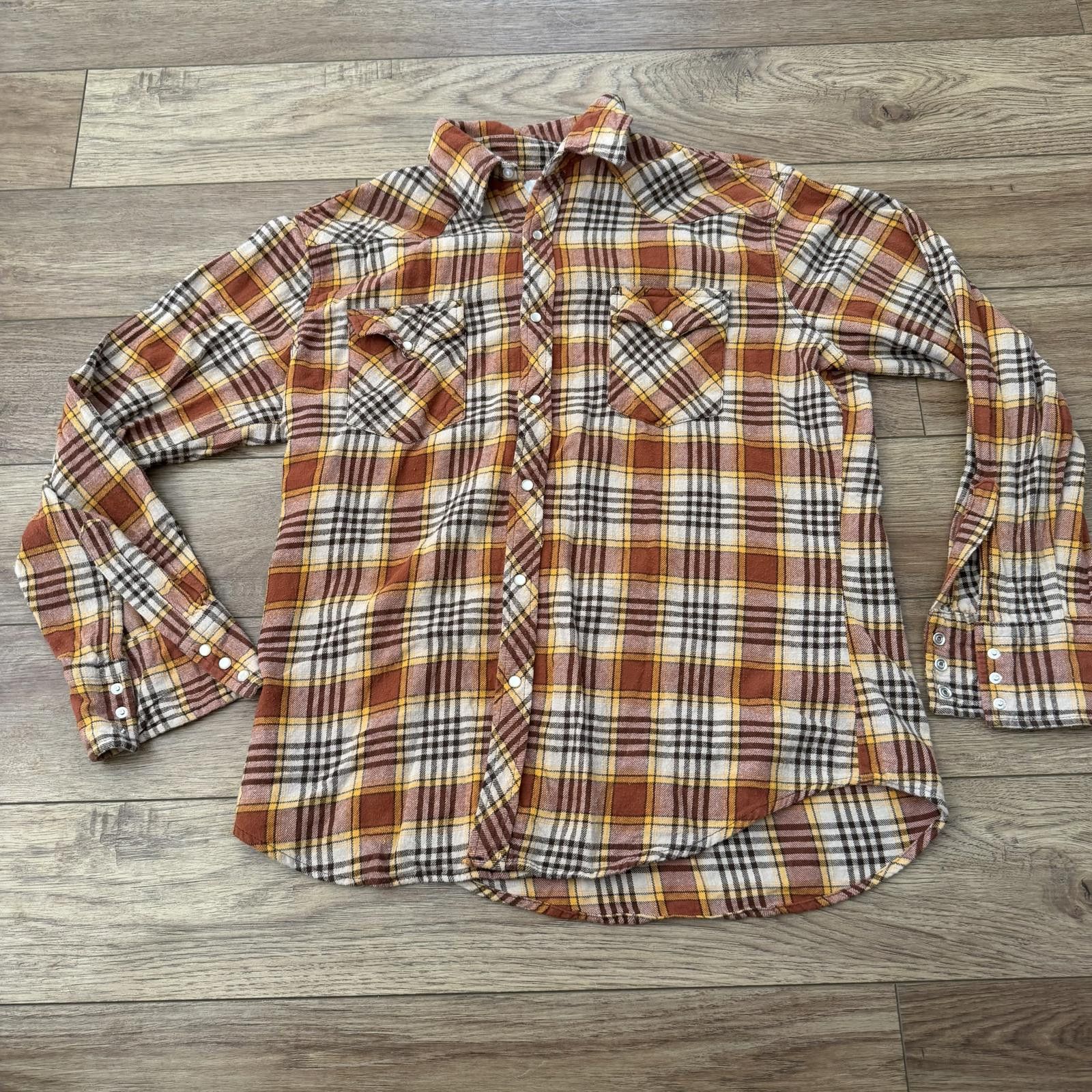 Wrangler Vintage Wrangler Western Flannel Plaid Snap Shirt 90s Y2K Size US M / EU 48-50 / 2 - 1 Thumbnail