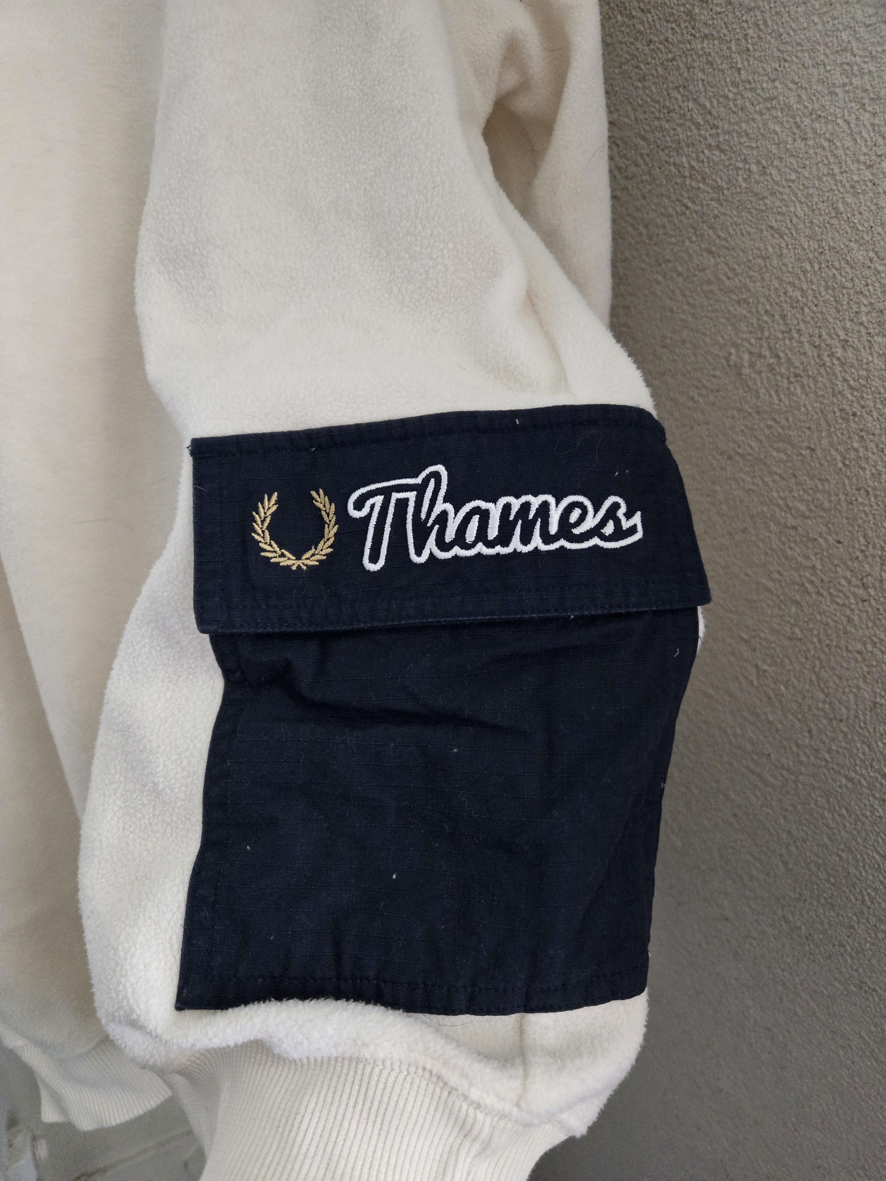 Fred Perry × Thames Thames Zip Neck Fleece Sweatshirt Size US S / EU 44-46 / 1 - 4 Thumbnail