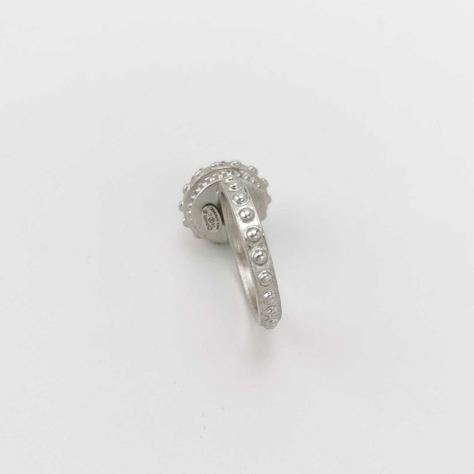 Chanel Chanel Crystal Double C Logo Ring Size 14 -z2505 Size ONE SIZE - 5 Thumbnail