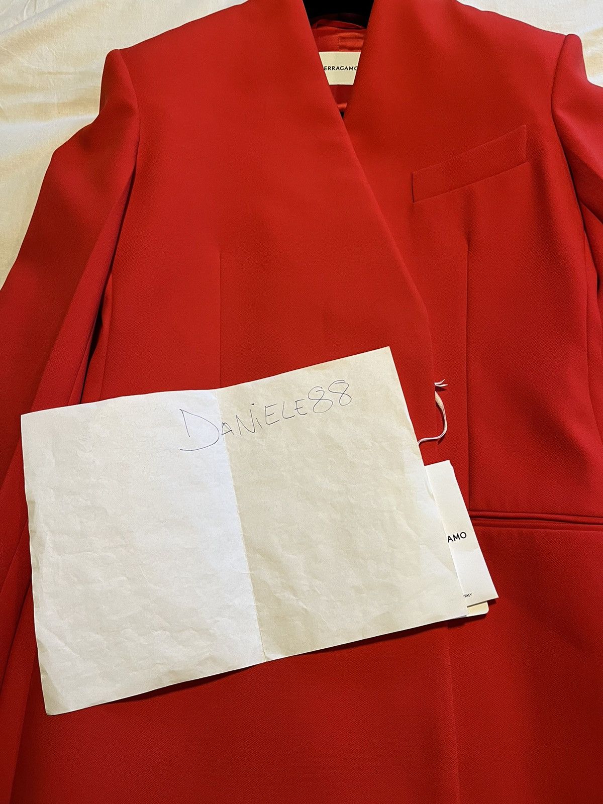 Salvatore Ferragamo Ferragamo red wool double breasted blazer. Size M / US 6-8 / IT 42-44 - 4 Thumbnail