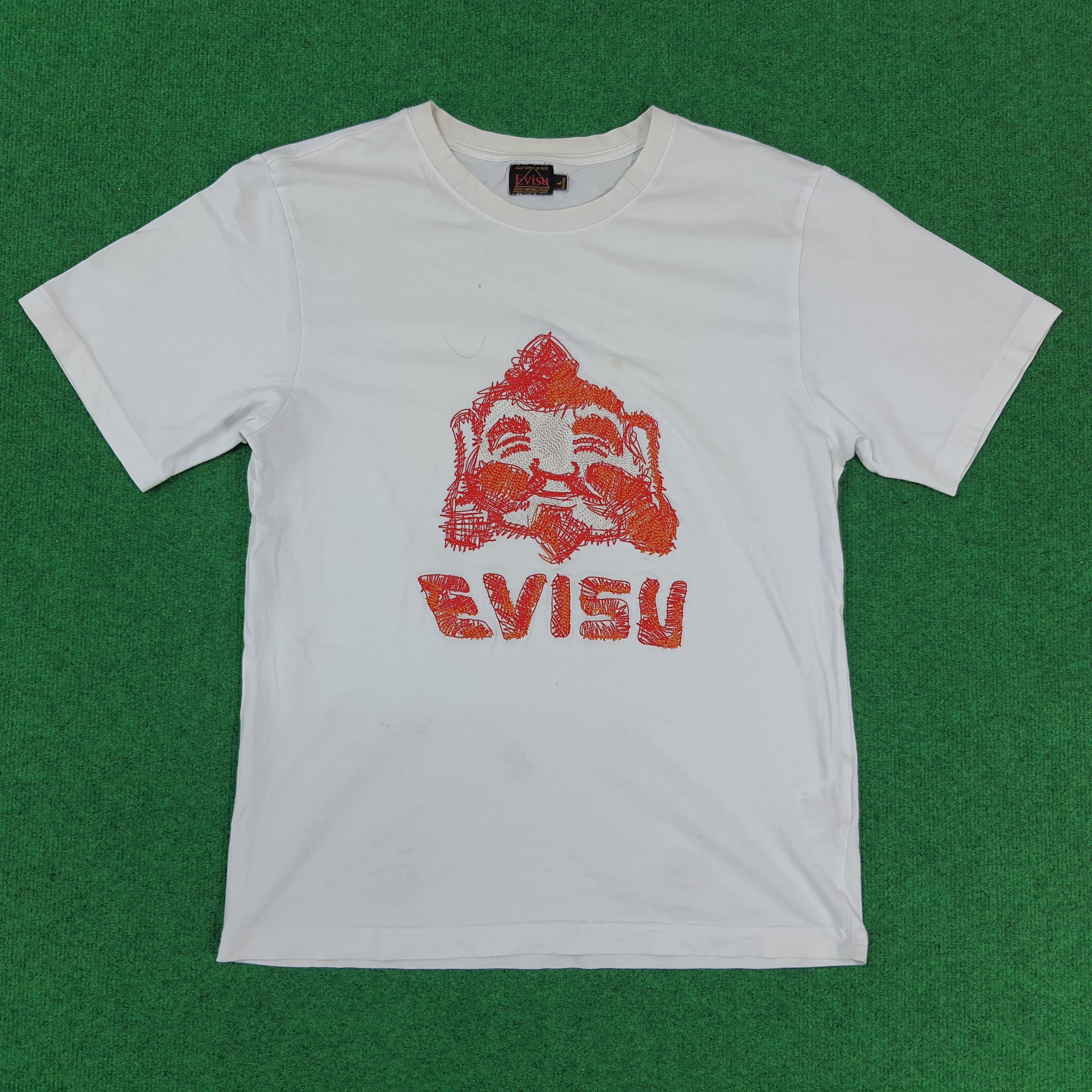 Evisu × Japanese Brand × Vintage Vintage Evisu Embroidered Logo Japan Streetwear Brand Tshirt Size US M / EU 48-50 / 2 - 1 Thumbnail
