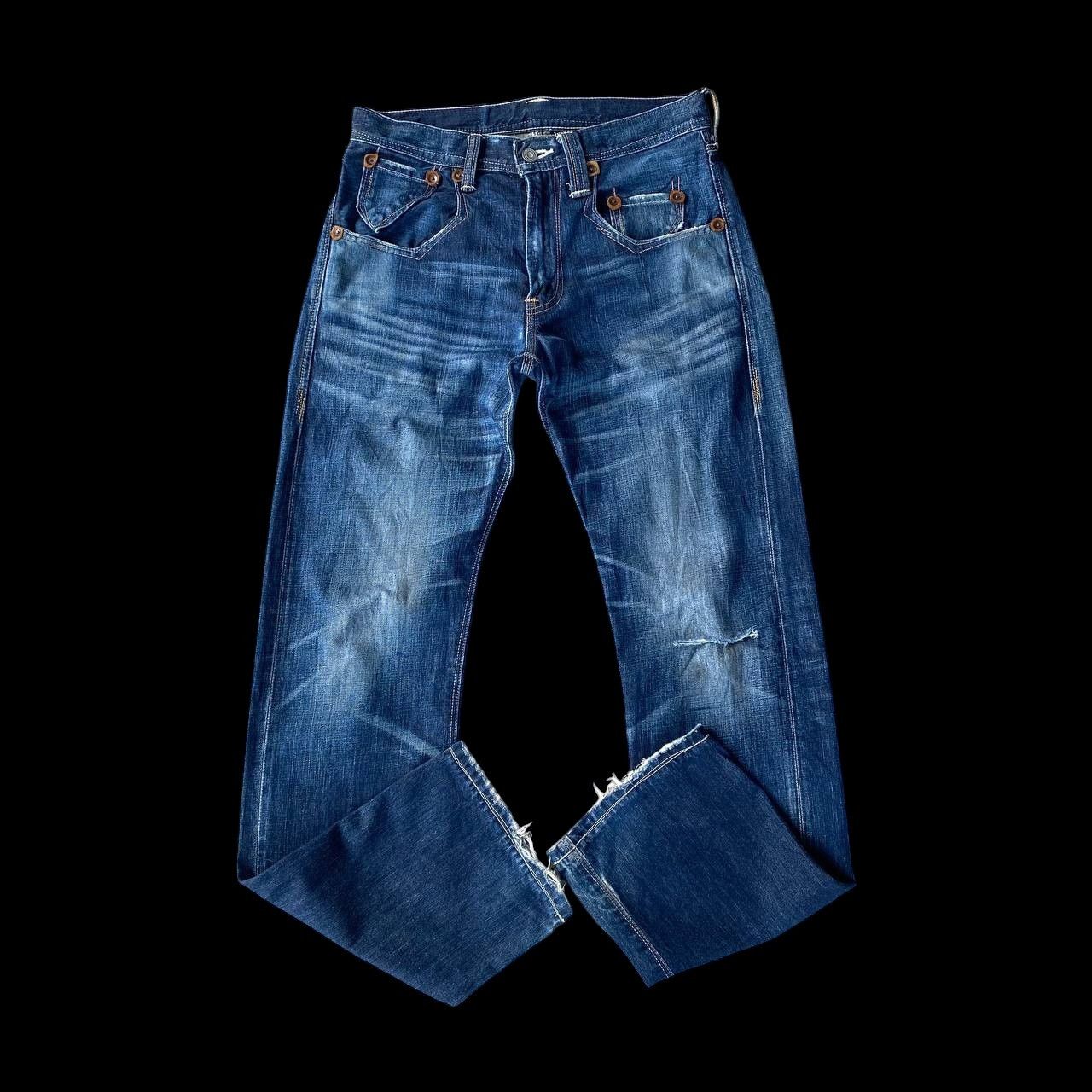 Levi's VINTAGE LEVIS DENIM LOT 502 RIVETTED DISTRESSED BLUEWASH Size US 29 - 13 Thumbnail