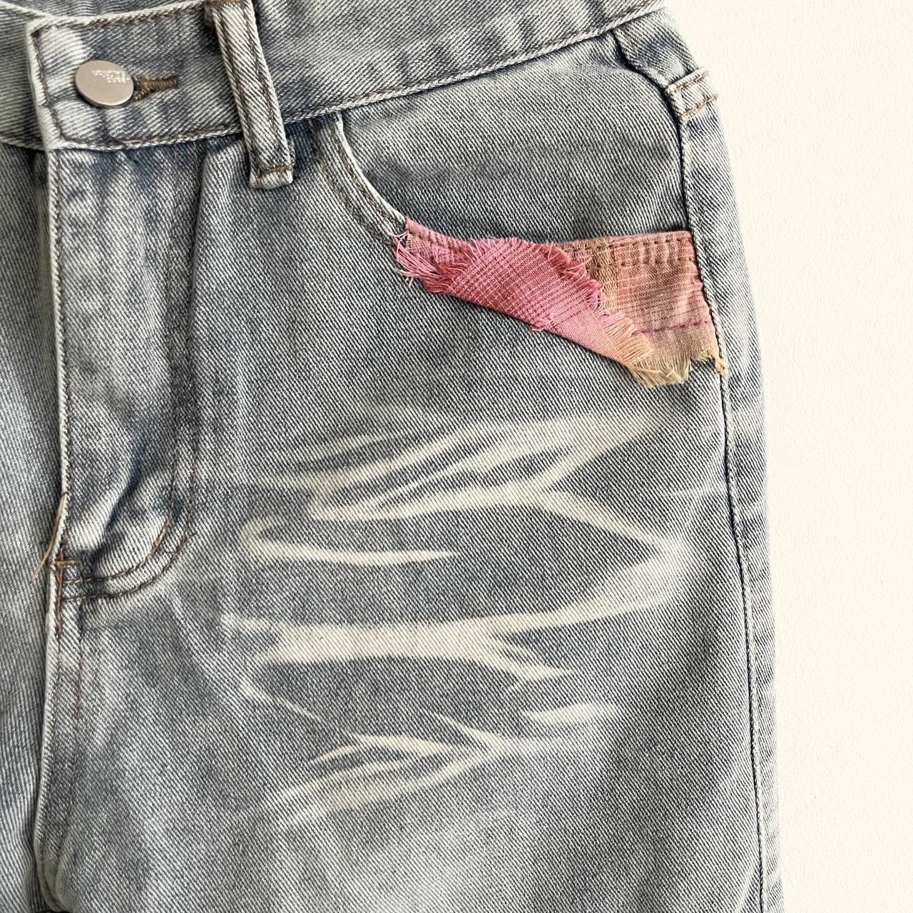Japanese Brand STEAL! Japan Y2K Flannel Boro Patches Denim Jeans Size US 31 - 4 Thumbnail