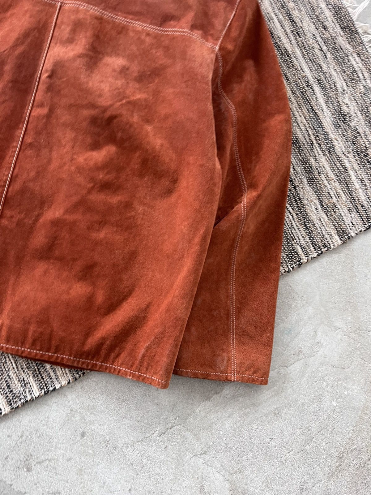 Genuine Leather Vintage Avantgarde Brown Orange Leather Coach Jacket Y2K Size US XL / EU 56 / 4 - 14 Thumbnail