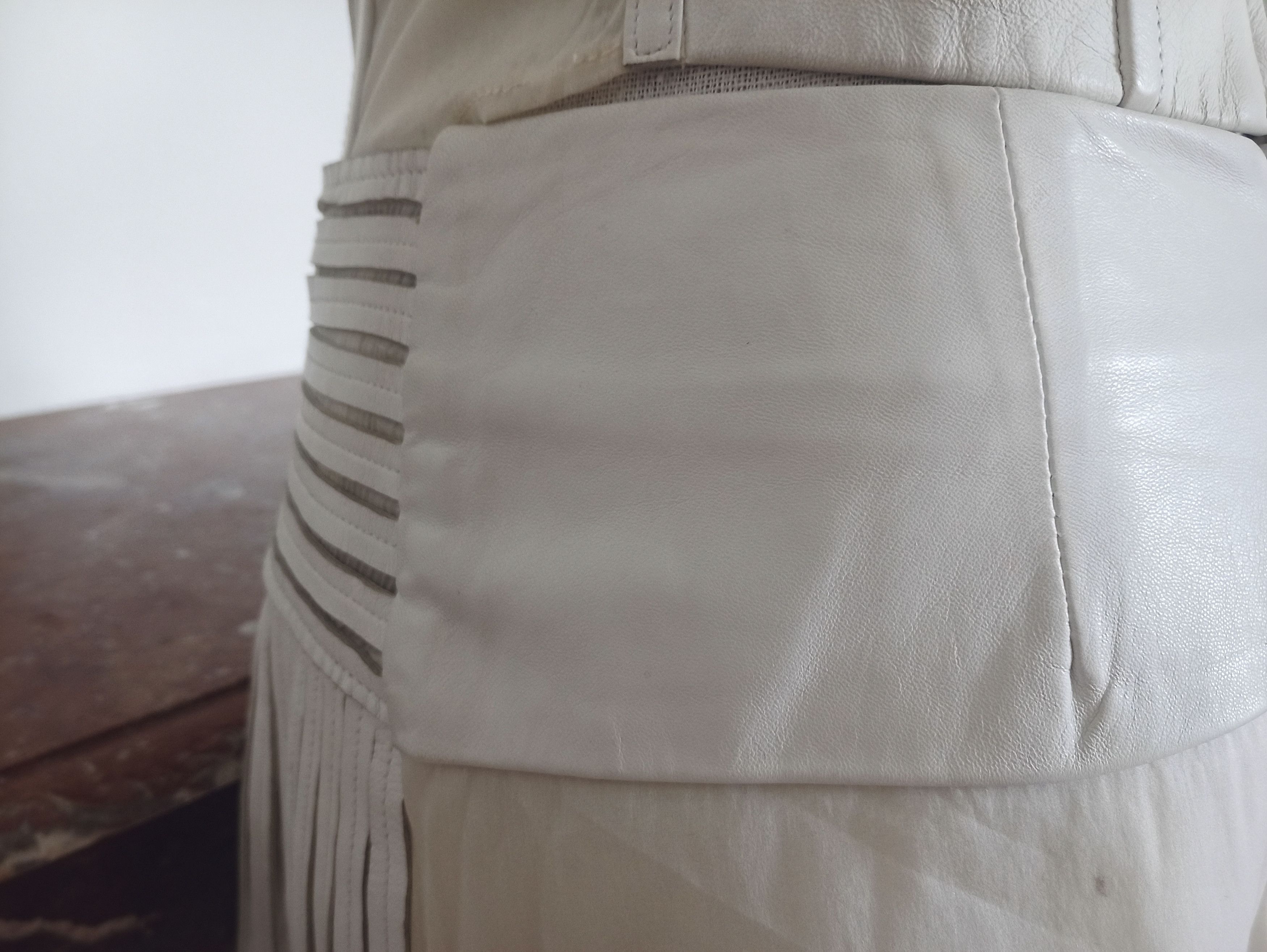Japanese Brand × Jitrois Jean-Claude Jitrois leather and silk suit skirt bustier Size XS / US 0-2 / IT 36-38 - 12 Thumbnail