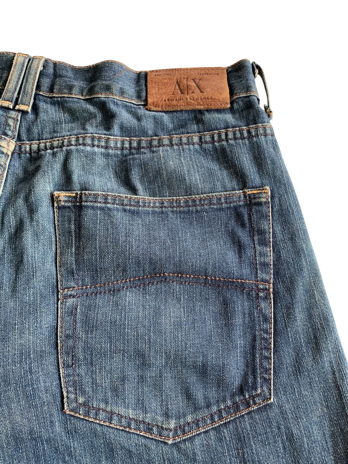 Armani Exchange VINTAGE AX ARMANI EXCHANGE SELVEDGE USA FADED DENIM Size US 37 - 13 Thumbnail