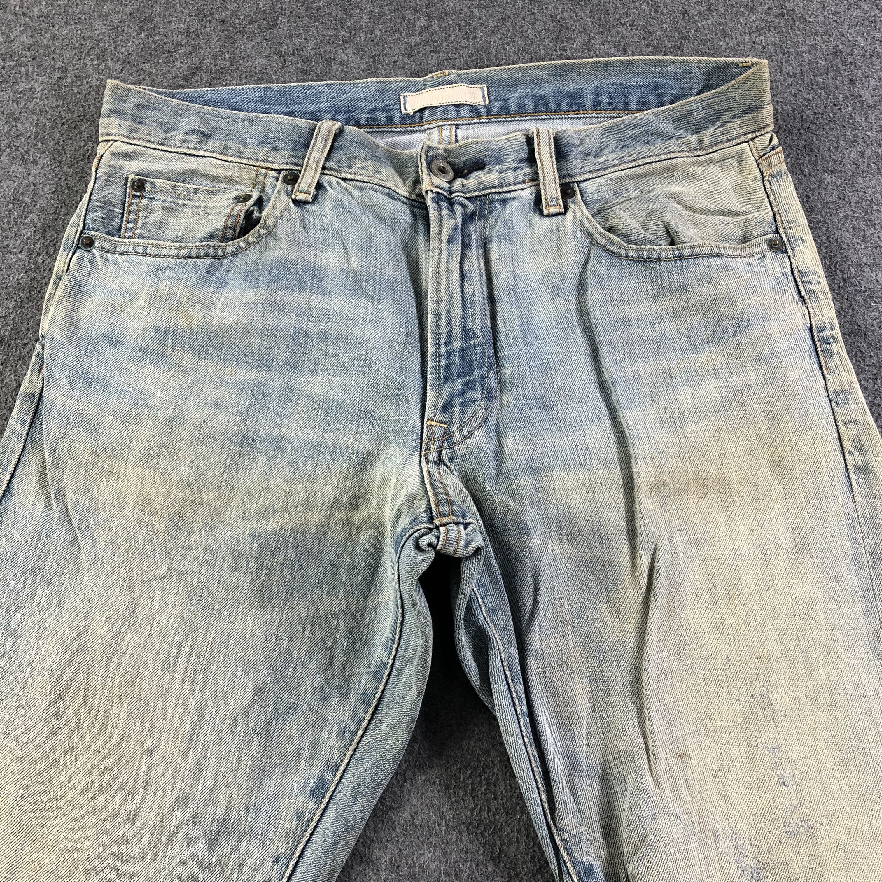 Japanese Brand Uniqlo Redline Jeans Light Wash Denim -J2755 Size US 34 / EU 50 - 3 Thumbnail