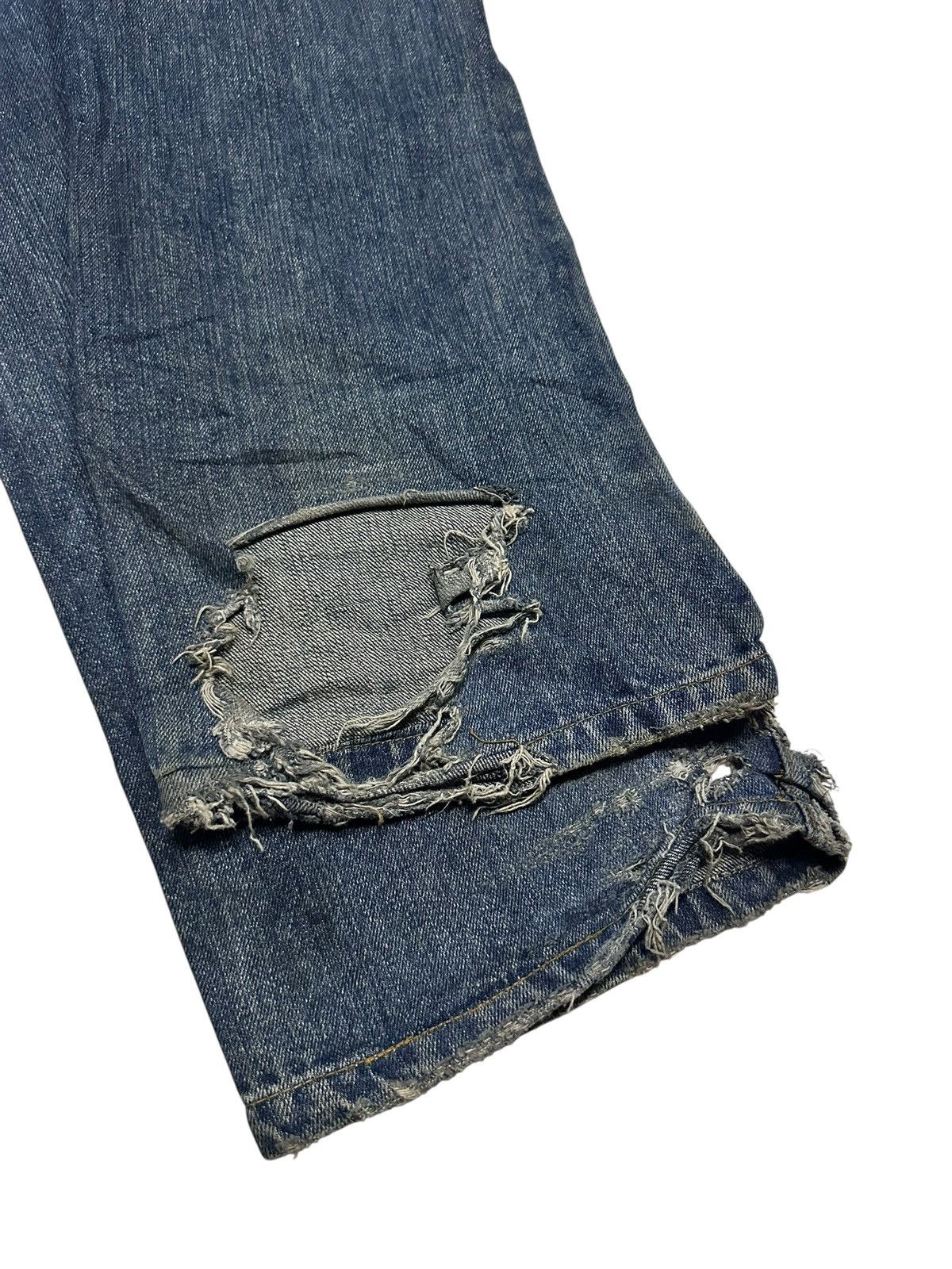 Japanese Brand Nylaus Vintage Distressed With Flare Wideleg Style & Mudwash Size US 31 - 14 Thumbnail