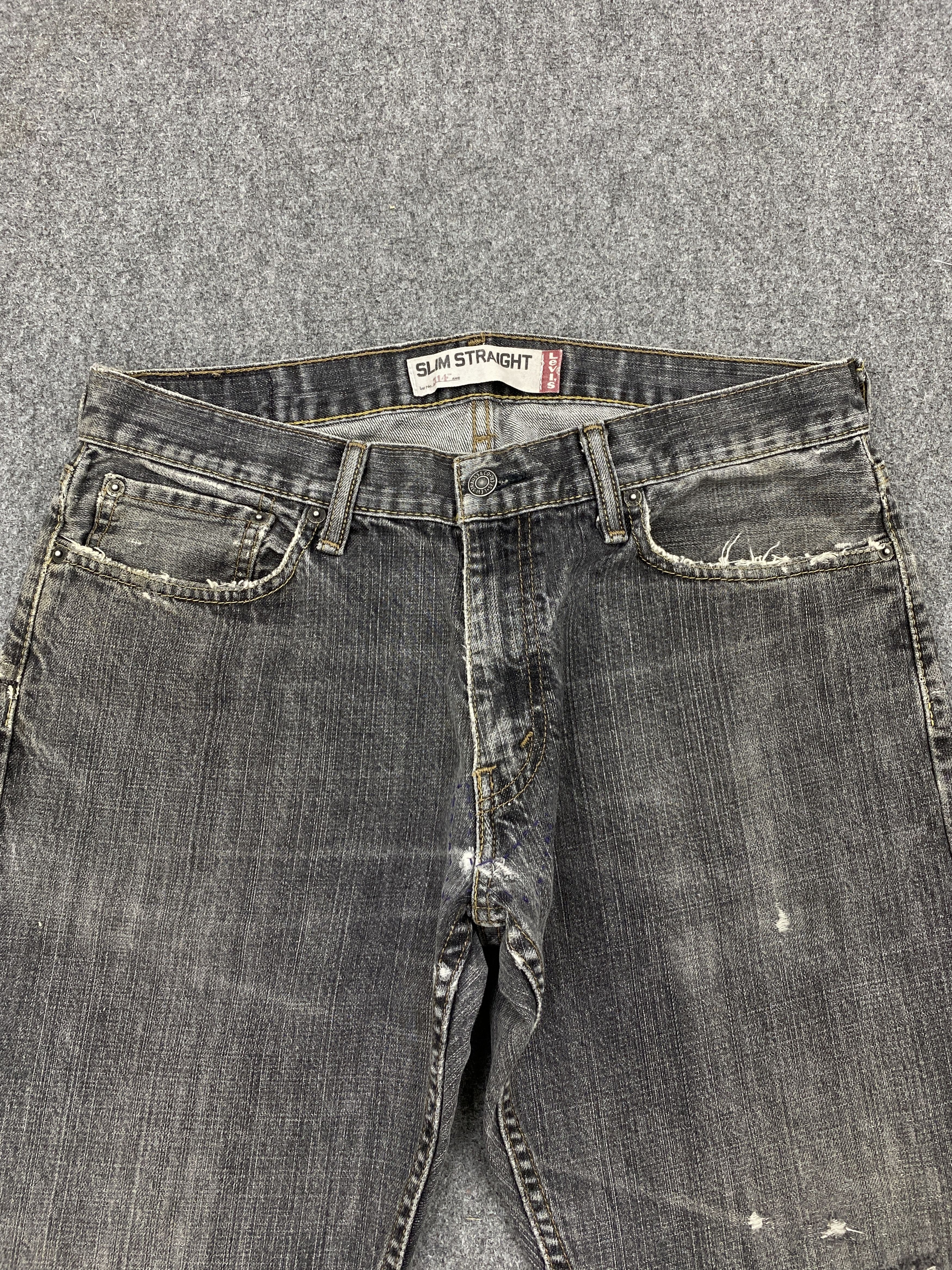 Levi's Vintage Levis 514 Faded Black Distressed Jeans DP2640 Size US 32 / EU 48 - 2 Thumbnail