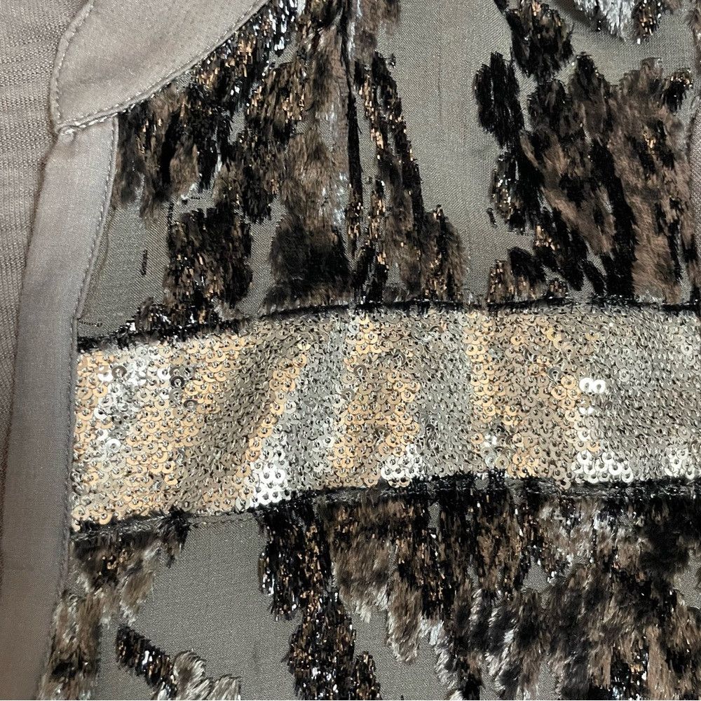 Anthropologie Anthropologie Kitsalano TINY Velvet Silk Blend Burnout Grey Size S / US 4 / IT 40 - 8 Thumbnail
