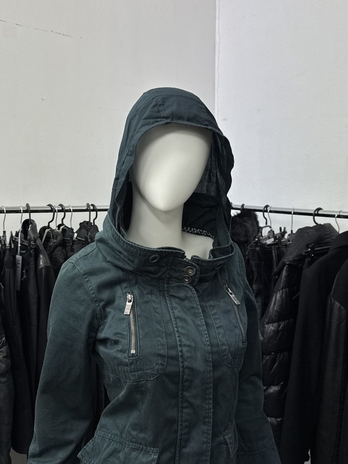 Vintage y2k Denim Bomber Jacket Size M / US 6-8 / IT 42-44 - 3 Thumbnail