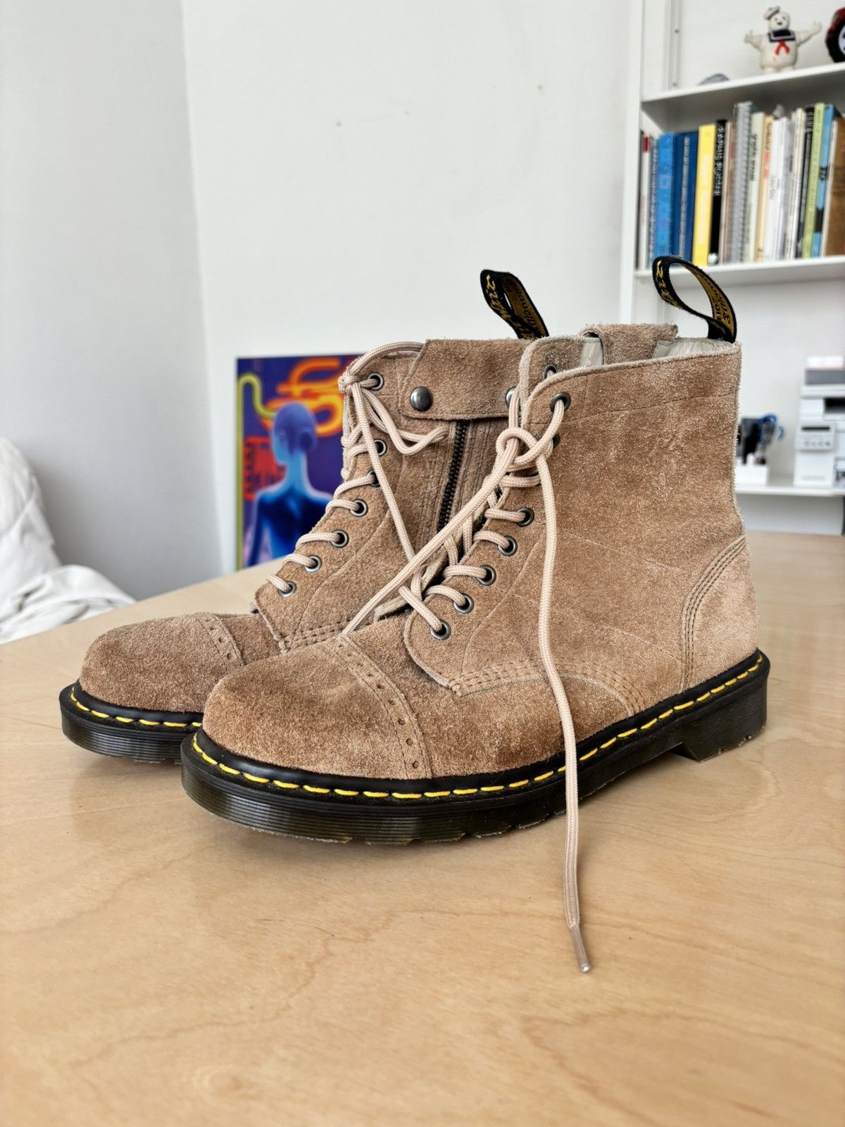 image of Dr Martens x Needles Dr. Martens X Needles Jumperzip Boots in Tan, Men's (Size 10)