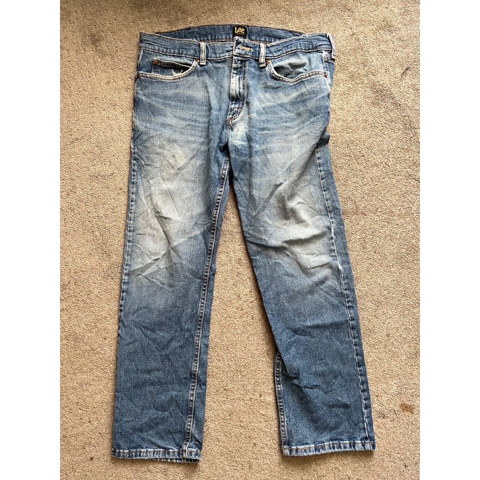 Lee Lee Jeans Slim Fit Straight Leg Western Denim Blue 36x29 Mens Pants Jeans Slim Fit Size US 36 / EU 52 - 3 Thumbnail