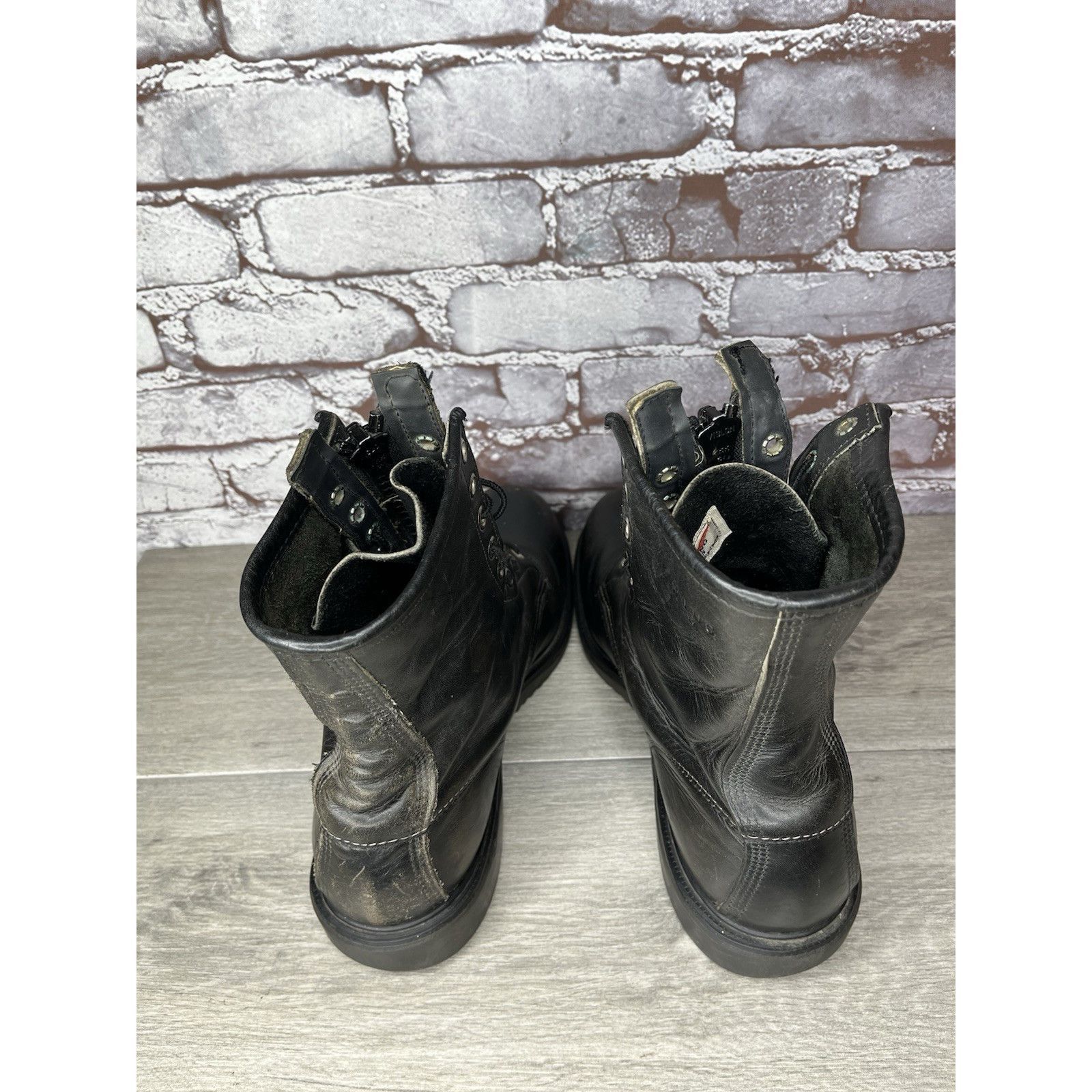 Red Wing RED WING 4473 Vintage USA BLACK LEATHER ENGINEER MILITARY BO Size US 8 / EU 41 - 7 Thumbnail
