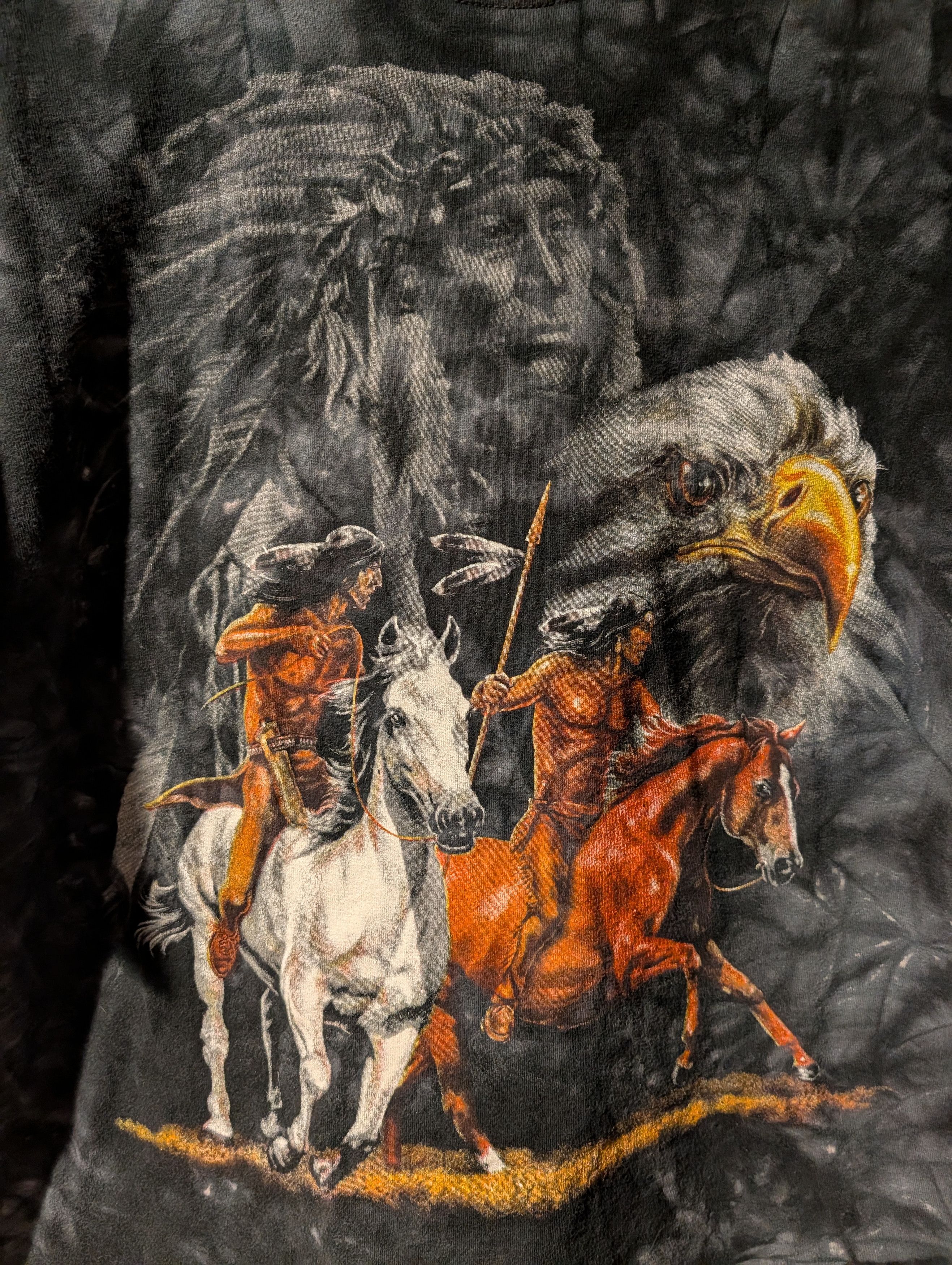 The Mountain Vintage Y2K The Mountain Tribal Horse Eagle Animal T-Shirt Size US XL / EU 56 / 4 - 2 Thumbnail