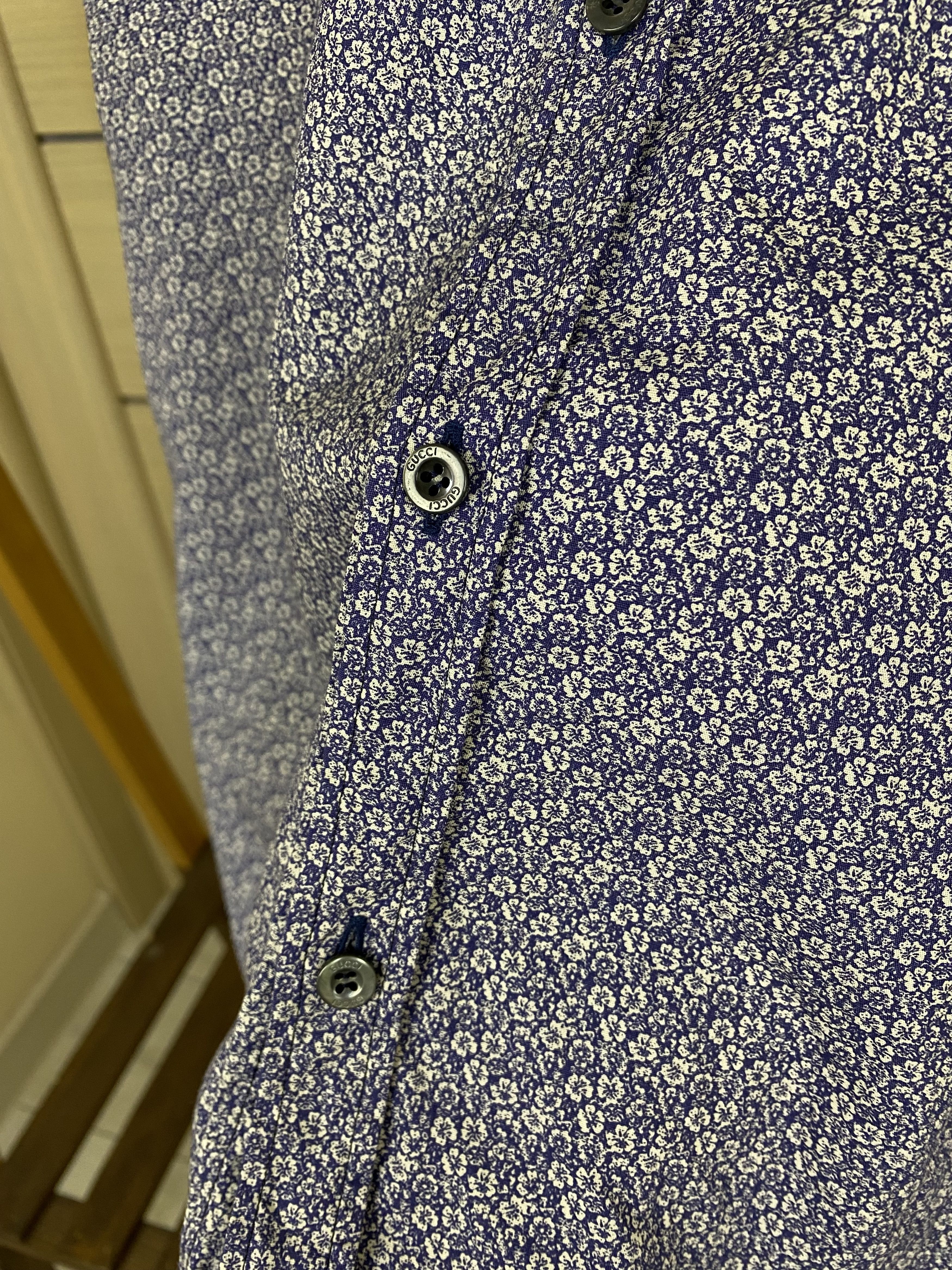 Gucci Vintage Gucci flowers print classic shirt size m Size US M / EU 48-50 / 2 - 6 Thumbnail