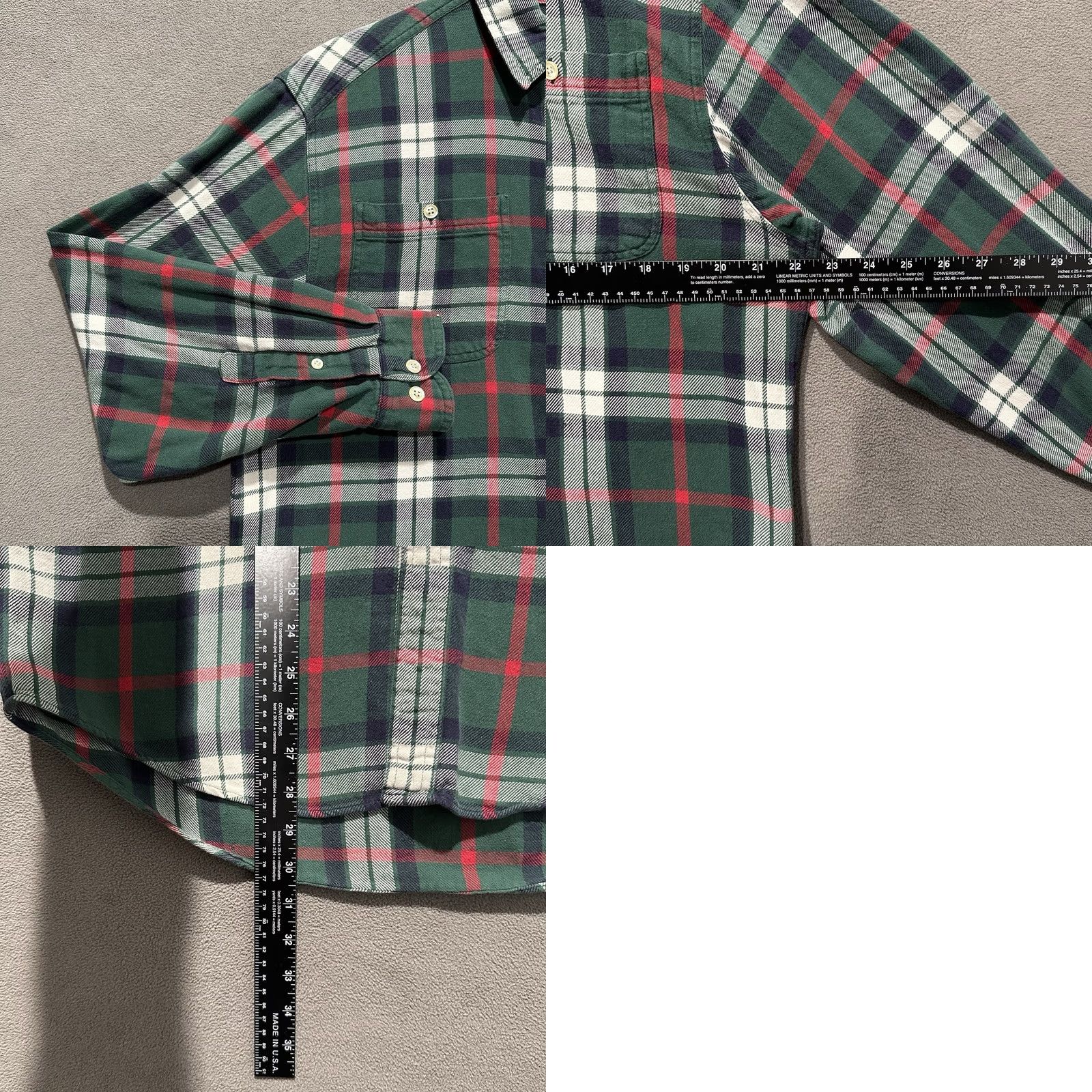 Gap Vintage GAP Shirt Medium Green Plaid Flannel Button Up Long Sleeve Hong Kong Men Size US M / EU 48-50 / 2 - 8 Thumbnail
