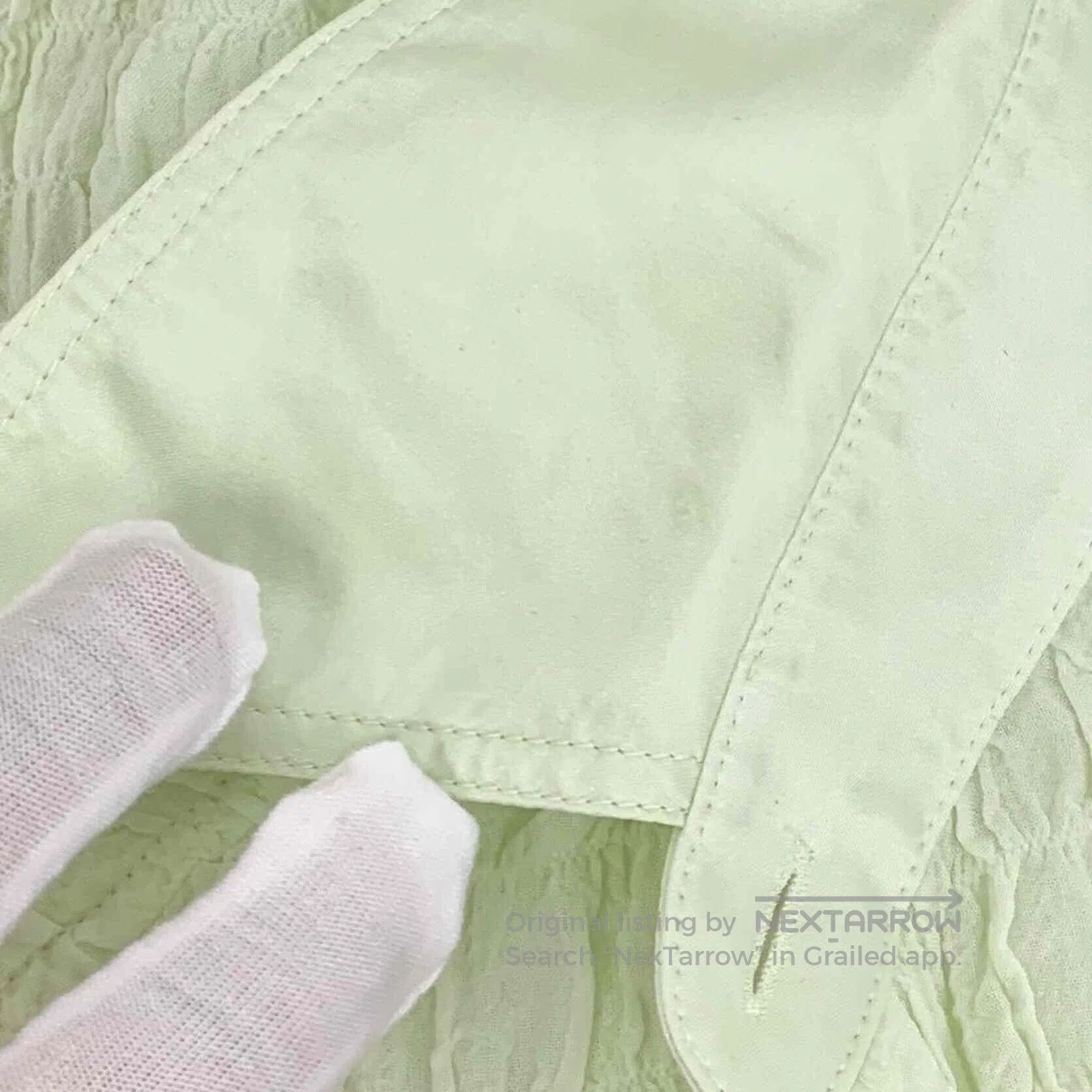Acne Studios Acne Studios Light green pleated cotton button-down single Size XXS / US 00 / IT 34 - 7 Thumbnail