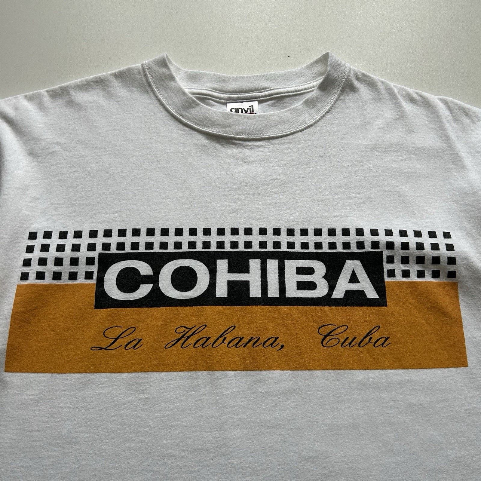 Anvil × Vintage Vintage Cohiba T Shirt Large Anvil White Habana Cuba Graphic Size US L / EU 52-54 / 3 - 2 Thumbnail