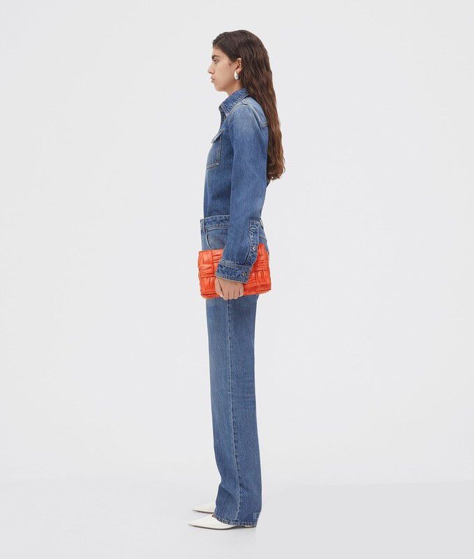 Bottega Veneta o1n1vont0625 Size: OS / Foulard Cassette Bag in Orange Size ONE SIZE - 4 Thumbnail
