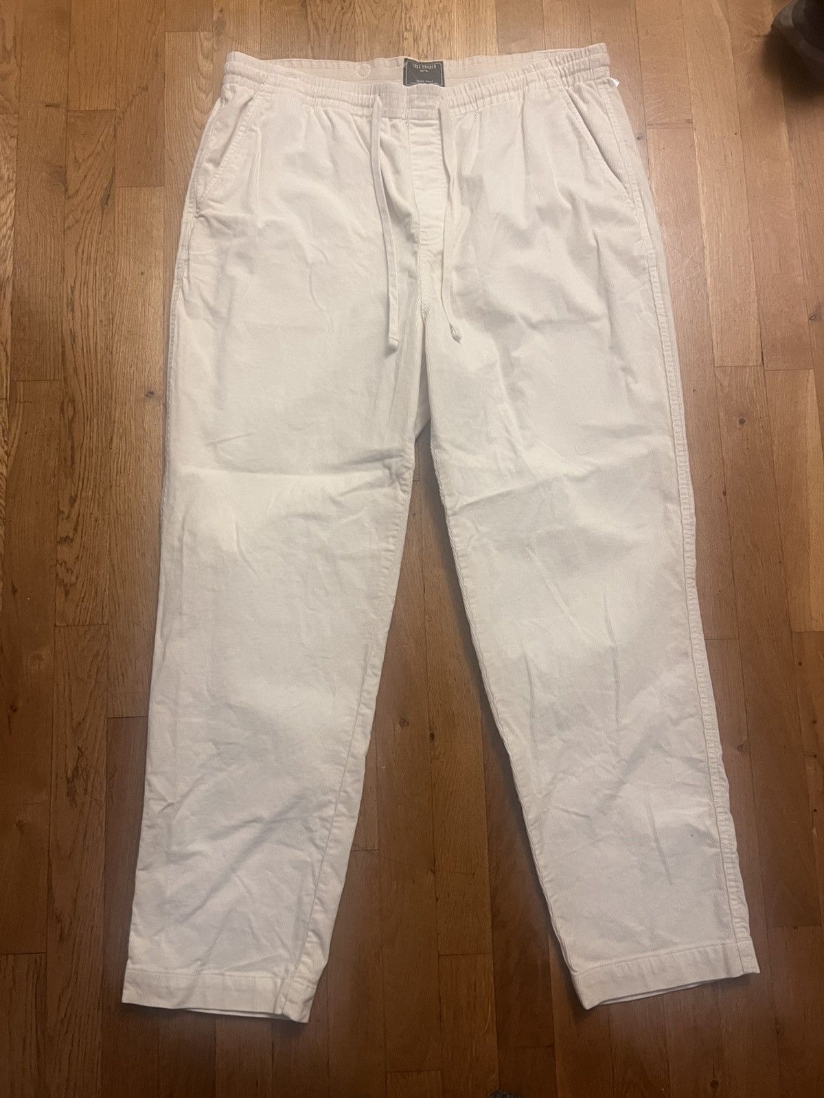 Todd Snyder drawstring corduroy pants white cream size XL