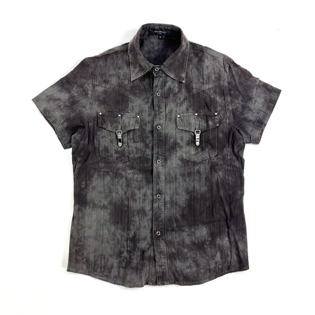 If Six Was Nine × Japanese Brand × Le Grande Bleu (L.G.B.) In The Attic Homme Punk Tie Dye Short Shirt Ifsixwasnine LGB Size US M / EU 48-50 / 2 - 1 Thumbnail