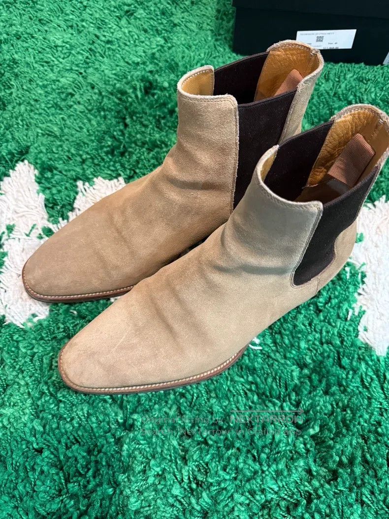 Saint Laurent Paris Saint Laurent Paris Camel Chelsea Boots Size US 9 / IT 39 - 2 Thumbnail
