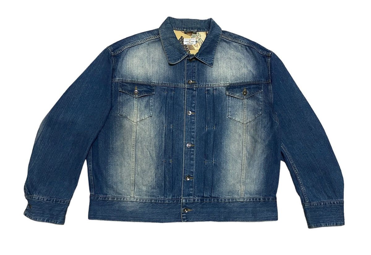 14th Addiction × Japanese Brand × Le Grande Bleu (L.G.B.) Vintage Brand Karakuri Sukajan Oversized Denim Jacket 1990s Size US XXL / EU 58 / 5 - 2 Thumbnail