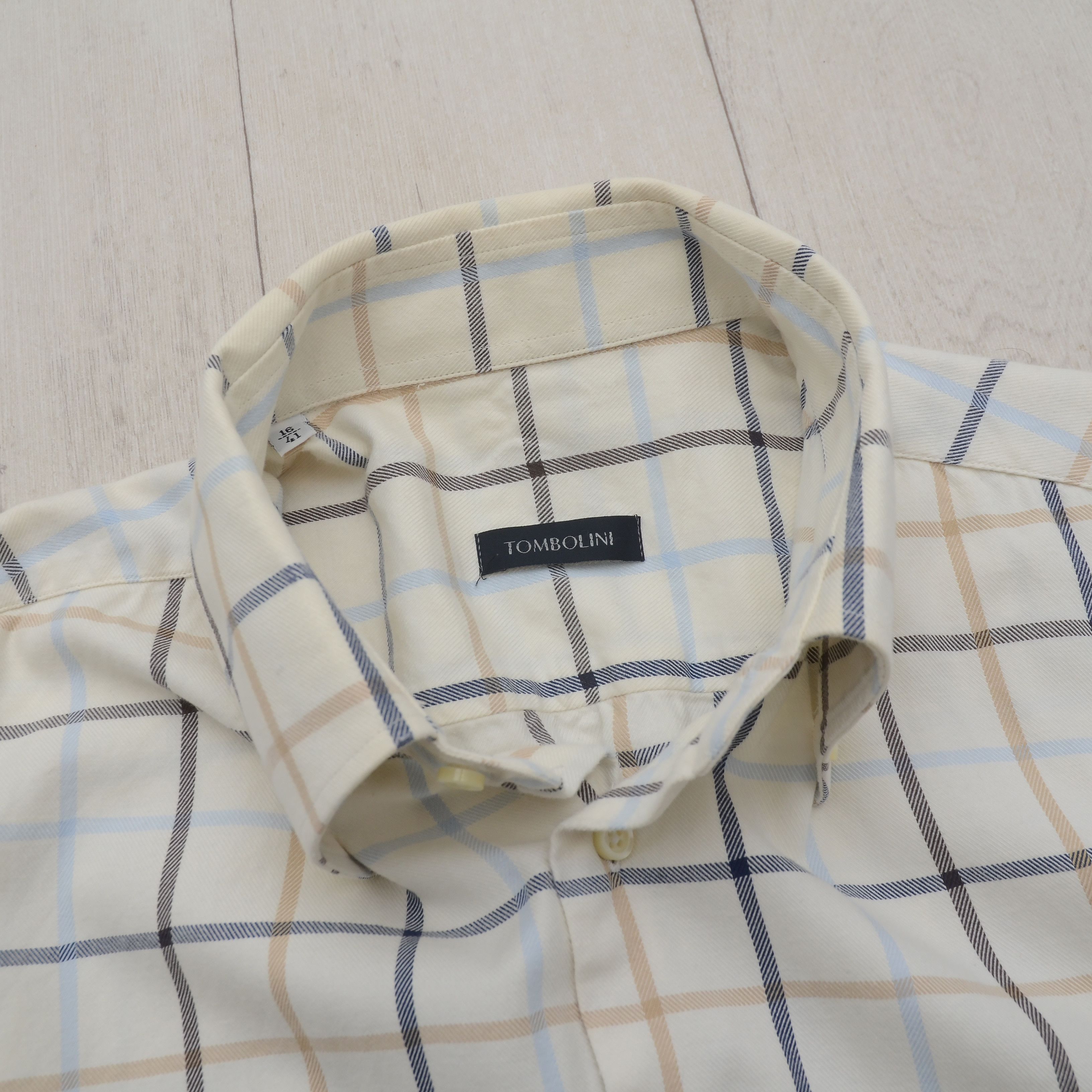 Tombolini Tombolini Men's Dress Shirt Button-Up Checkered Pattern Size US L / EU 52-54 / 3 - 7 Thumbnail